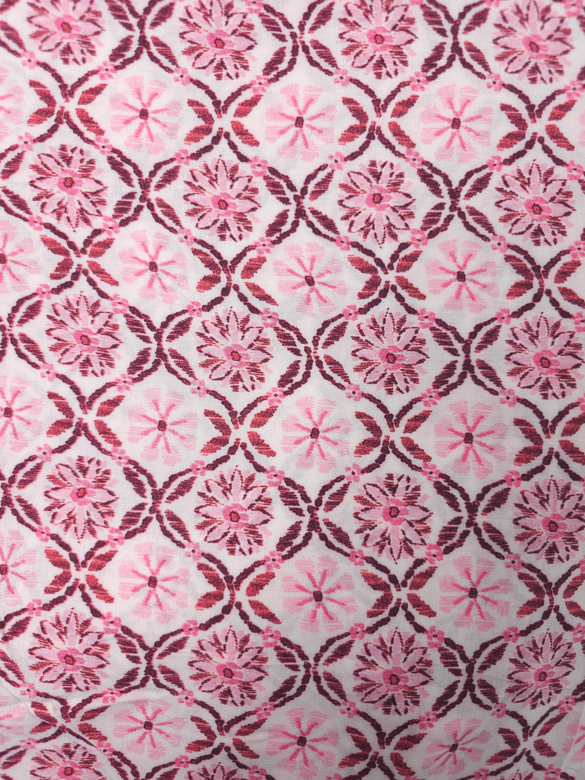 Rose flower repeated pattern fabric- 2m