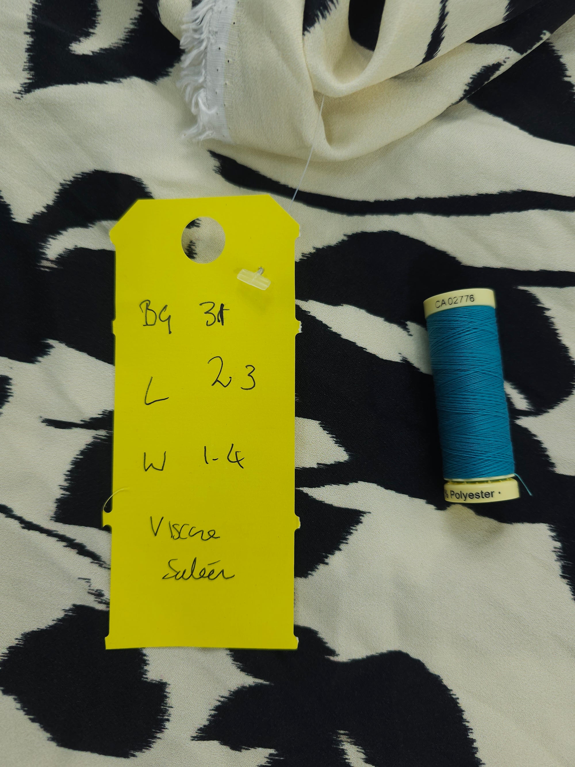 Shadowed flower weed Viscose satin- 2.3m piece