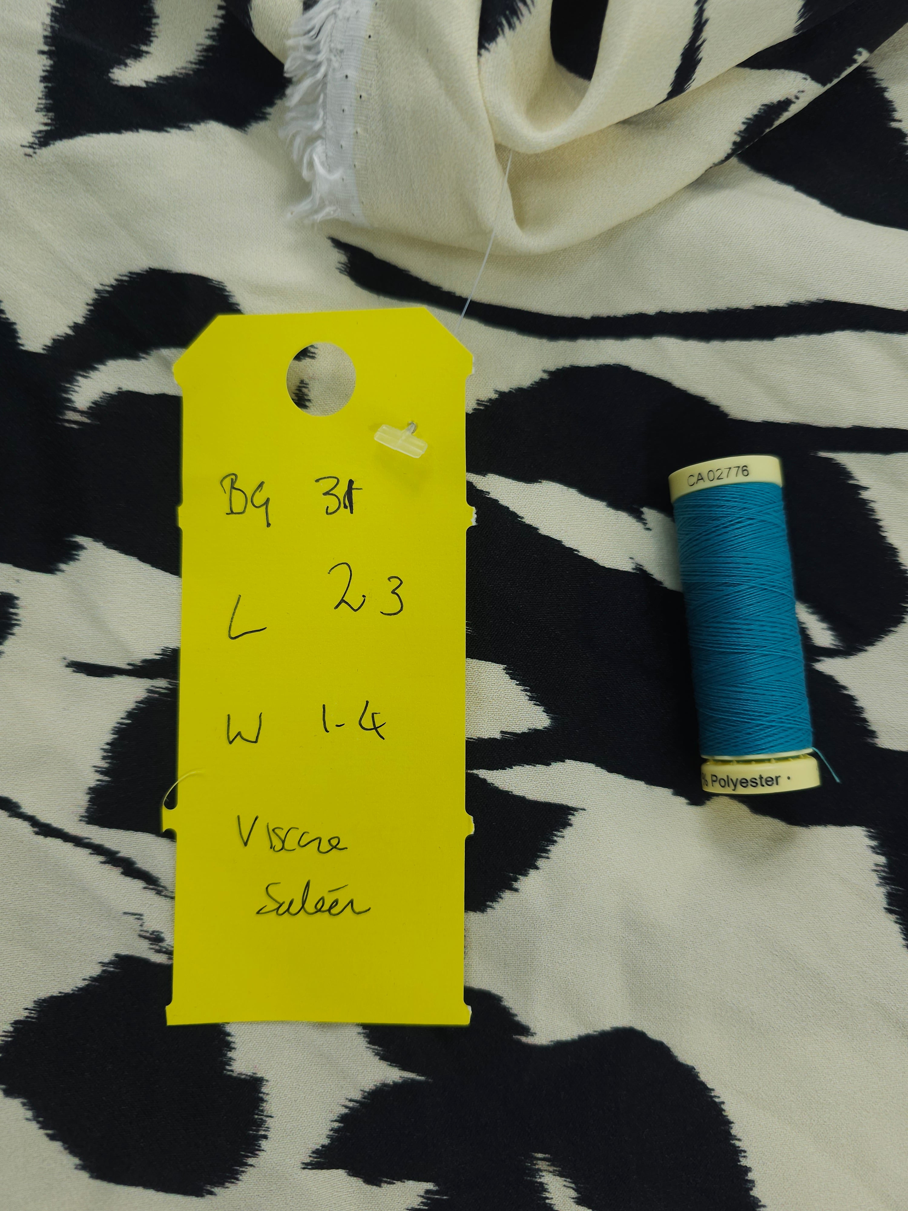 Shadowed flower weed Viscose satin- 2.3m piece