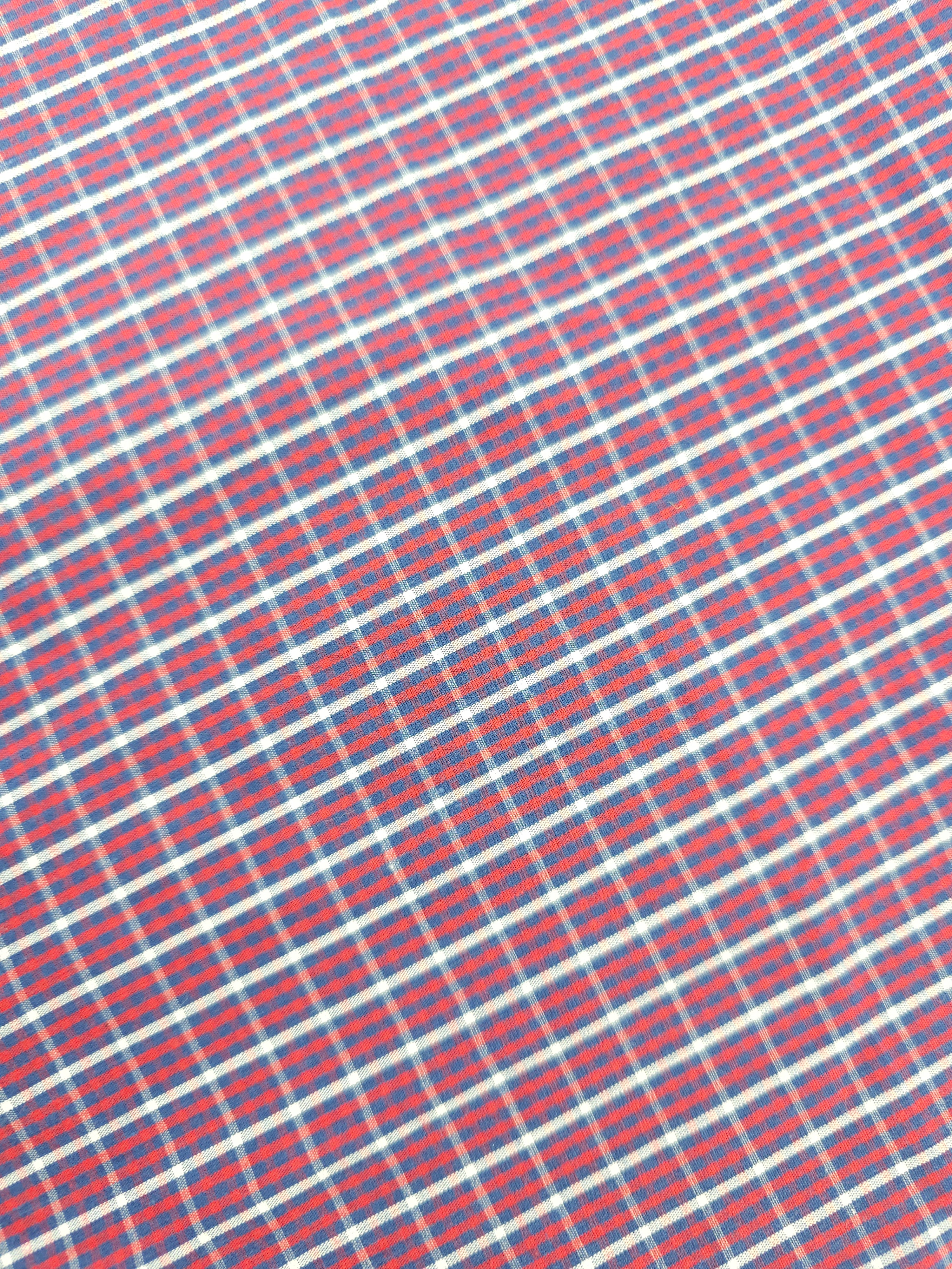 Red navy plaid Viscose - 1.5m piece