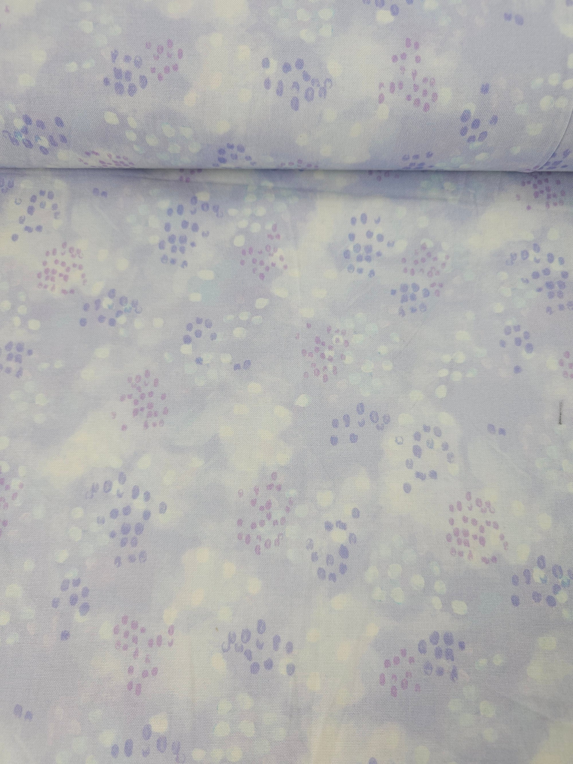 Lilac/Lavender Splodge Spot 100% Cotton