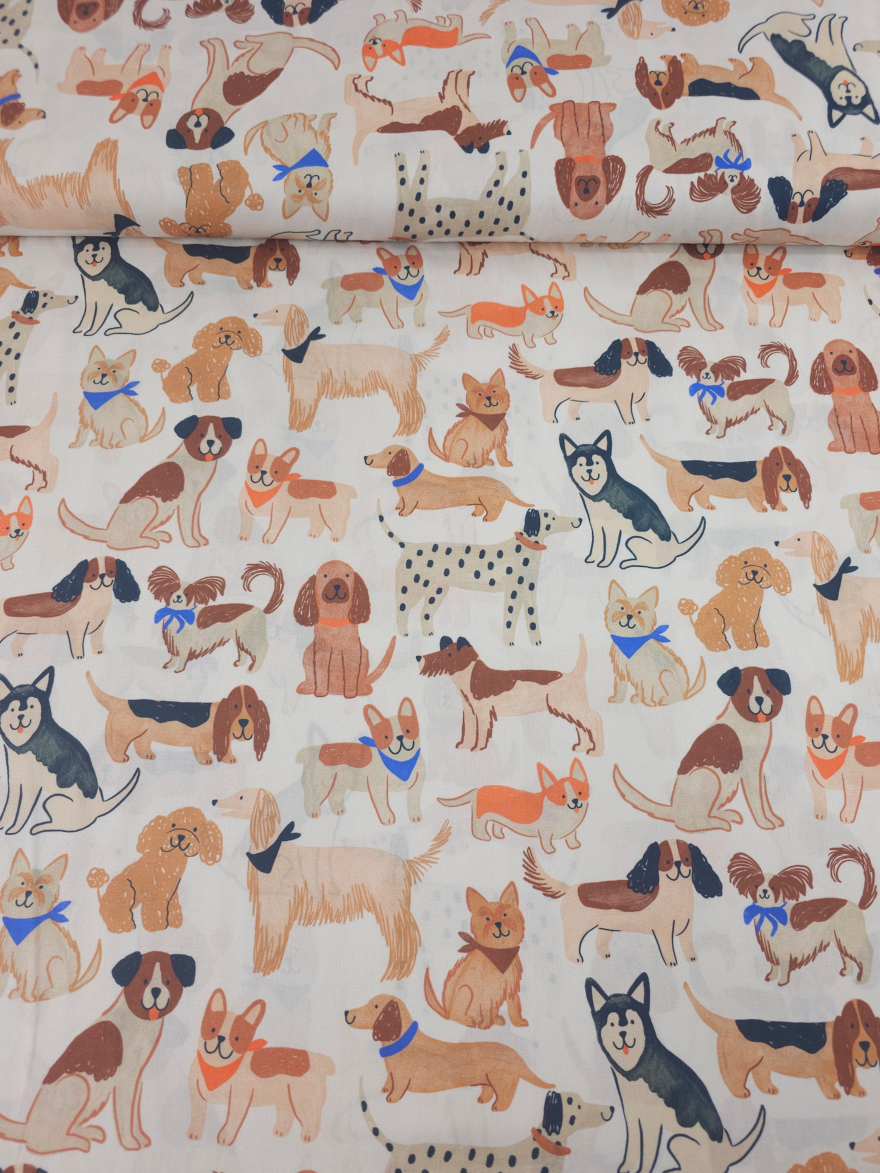 Dog Friends 100% Cotton 57"