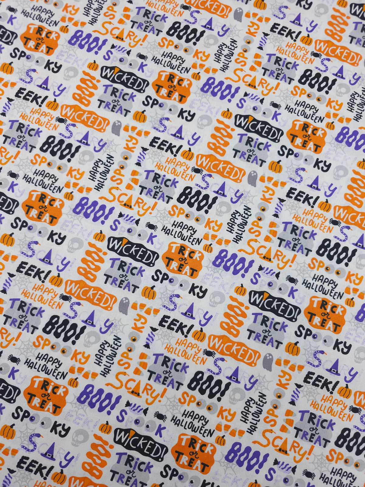 Halloween Phrases 100% Cotton