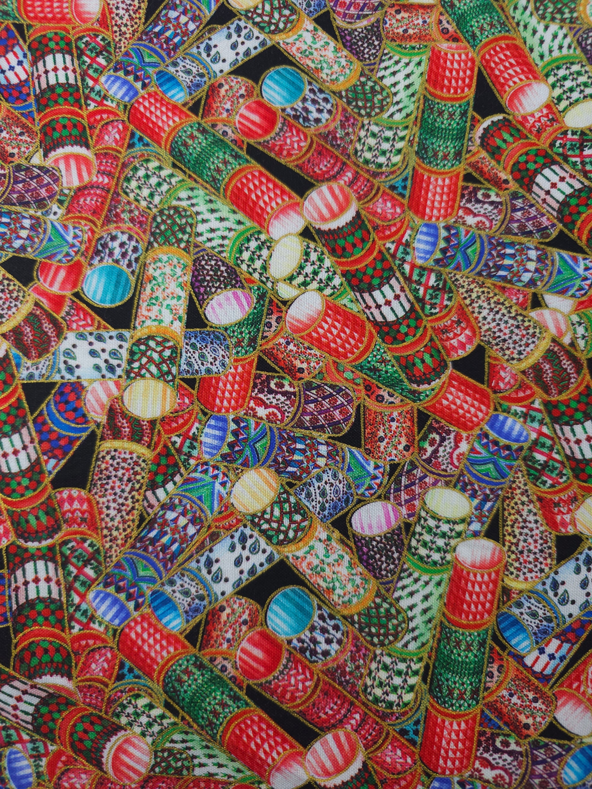 Patterned cylinder Cotton- 2.1m piece