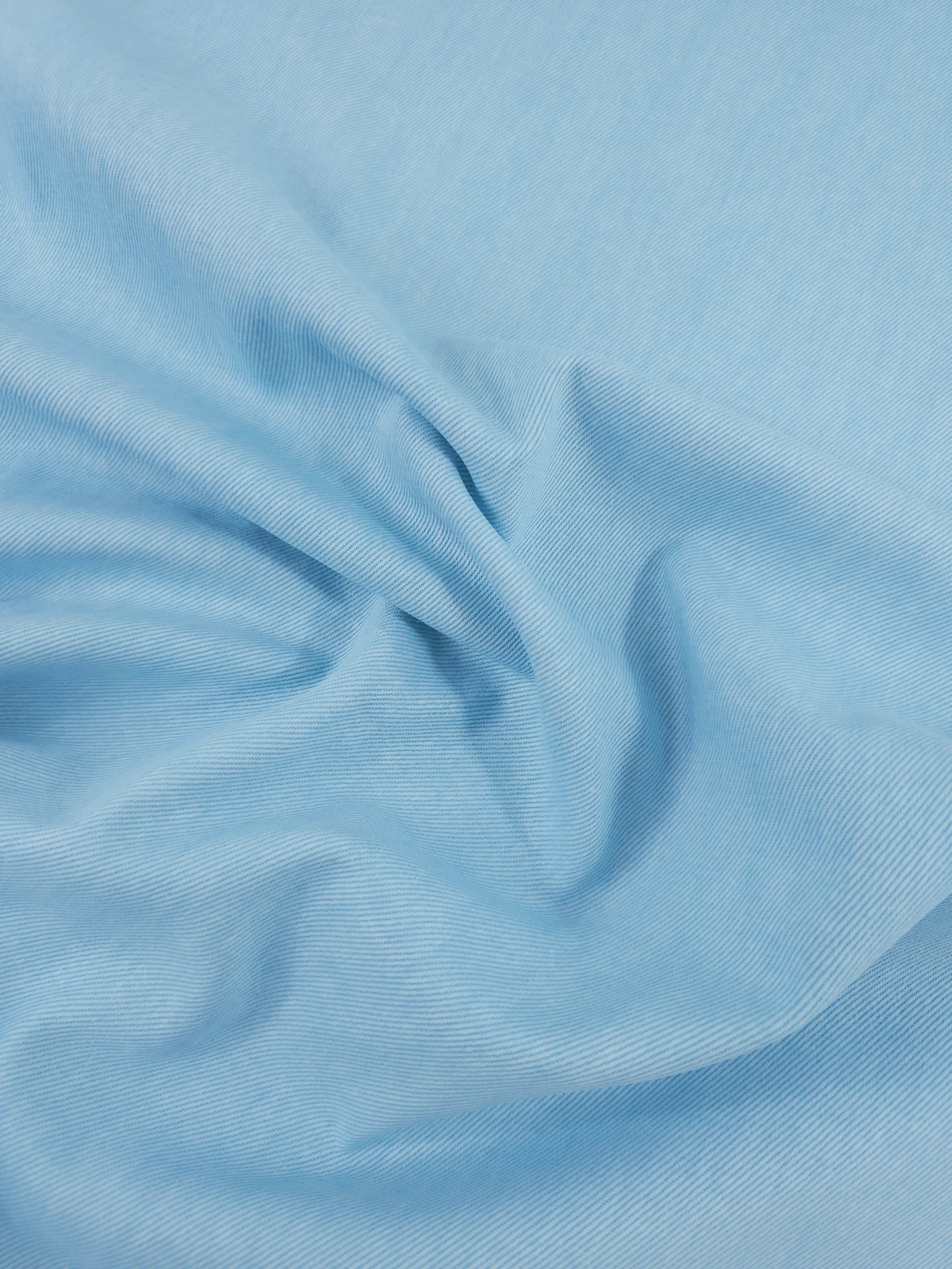 Light Blue Washed Twill Denim