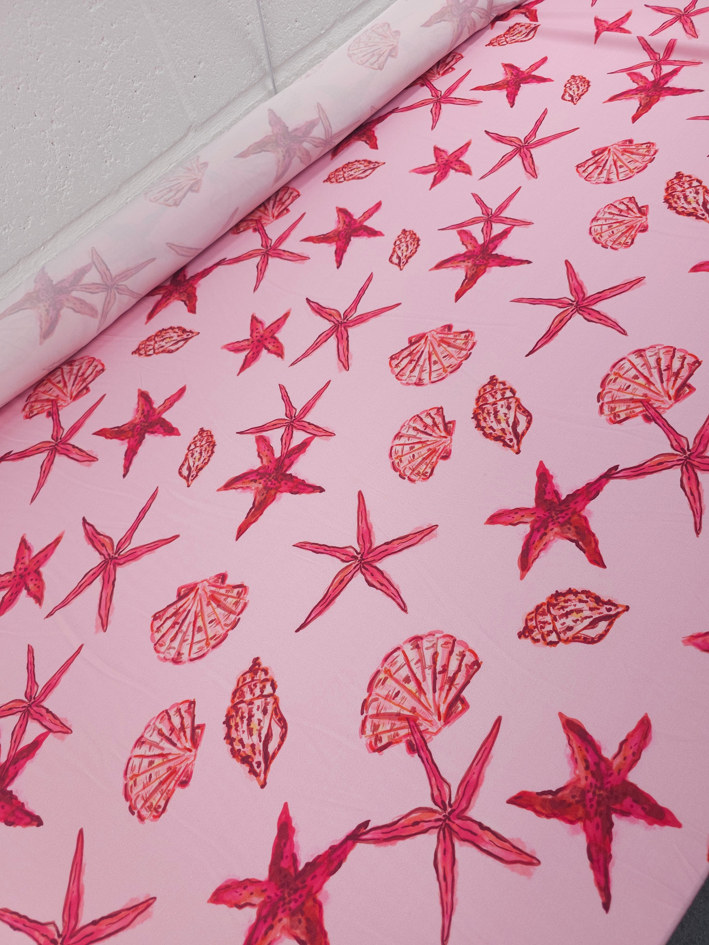 Pink Coral Reef Slinky Rayon Jersey *DEFECT*