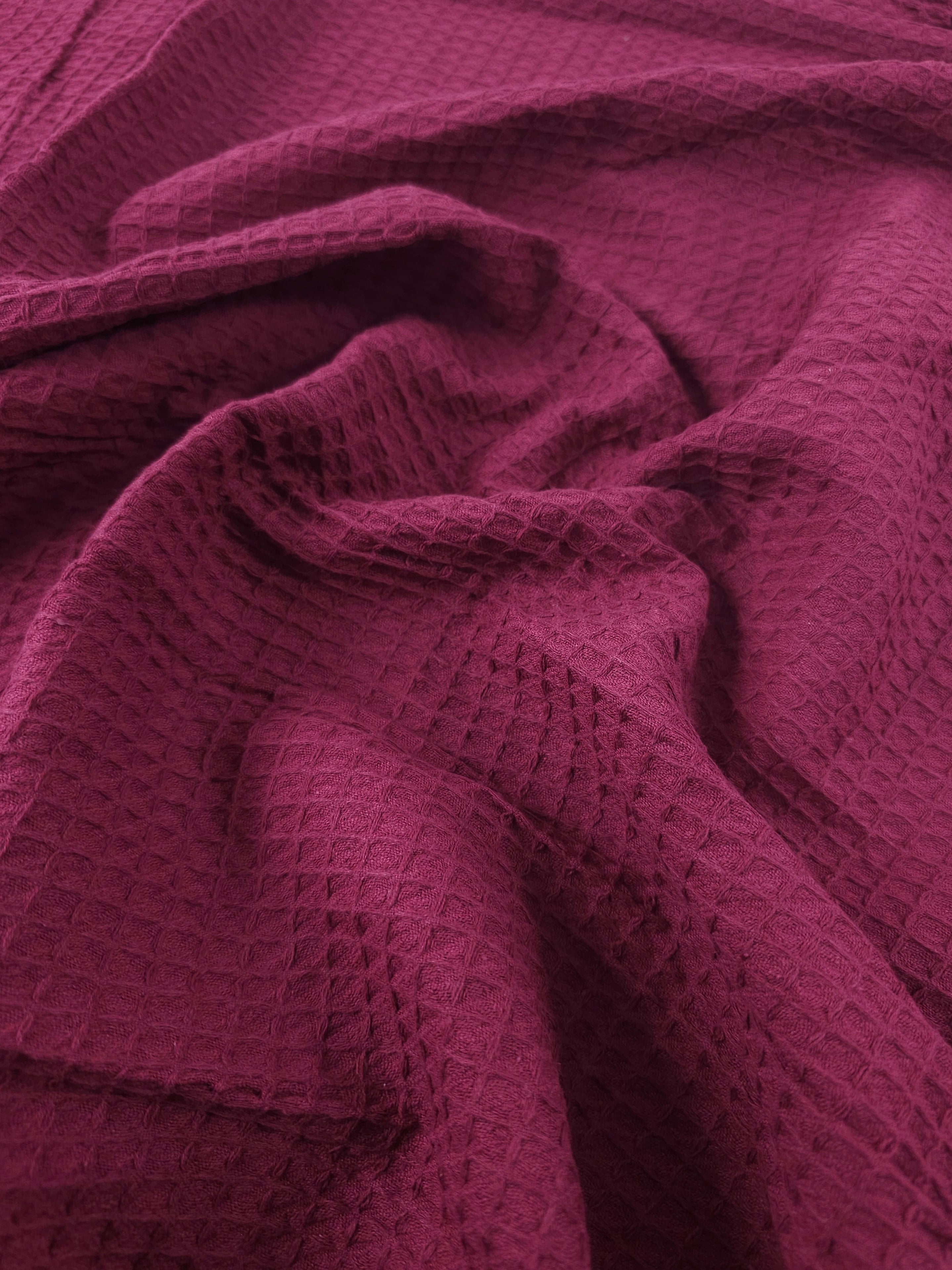 Ruby Wine Waffle Cotton *EXTRA WIDE*