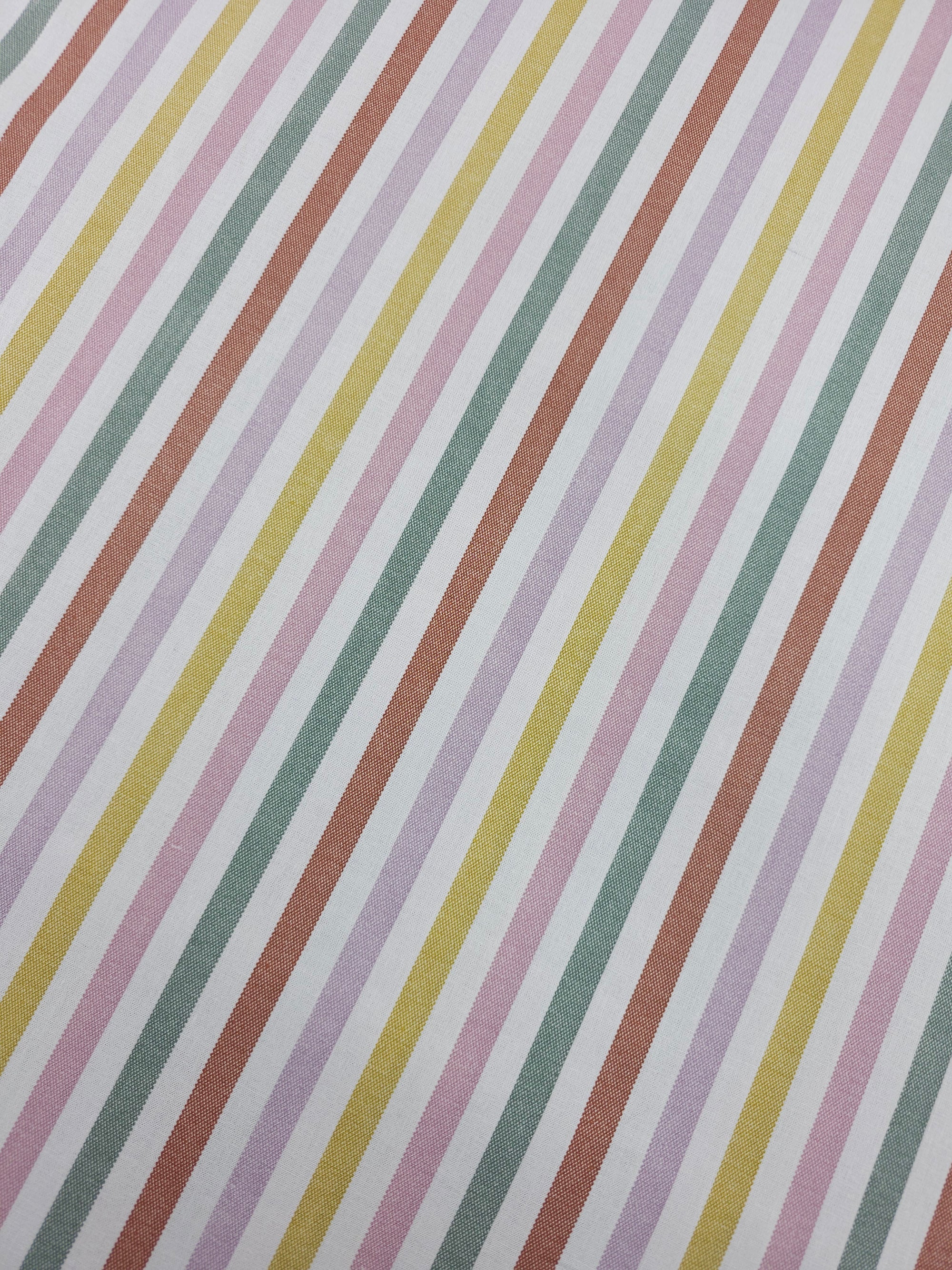 Muted Pastel Stripe Canvas Cotton *EXTRA WIDE*