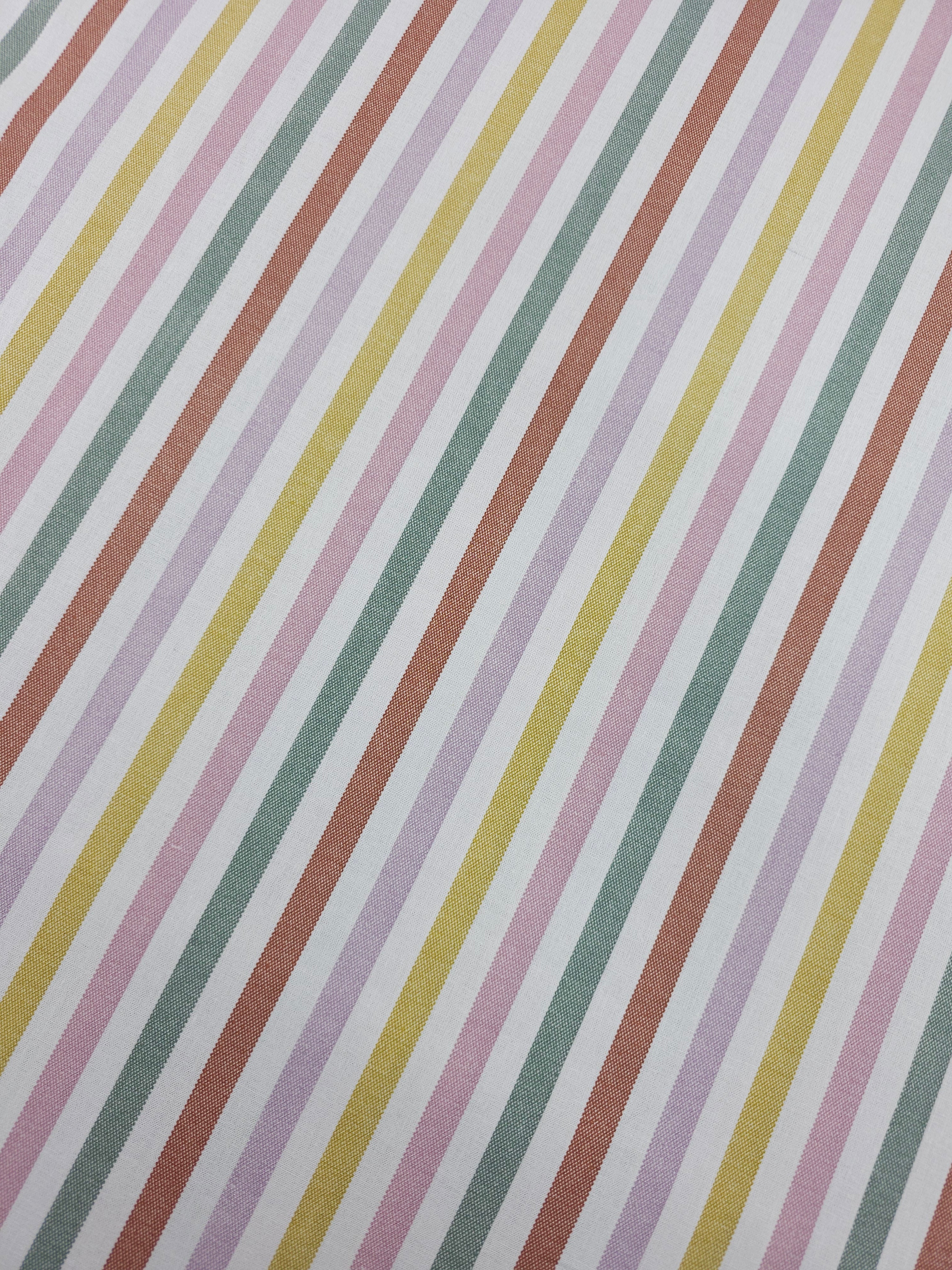 Muted Pastel Stripe Canvas Cotton *EXTRA WIDE*