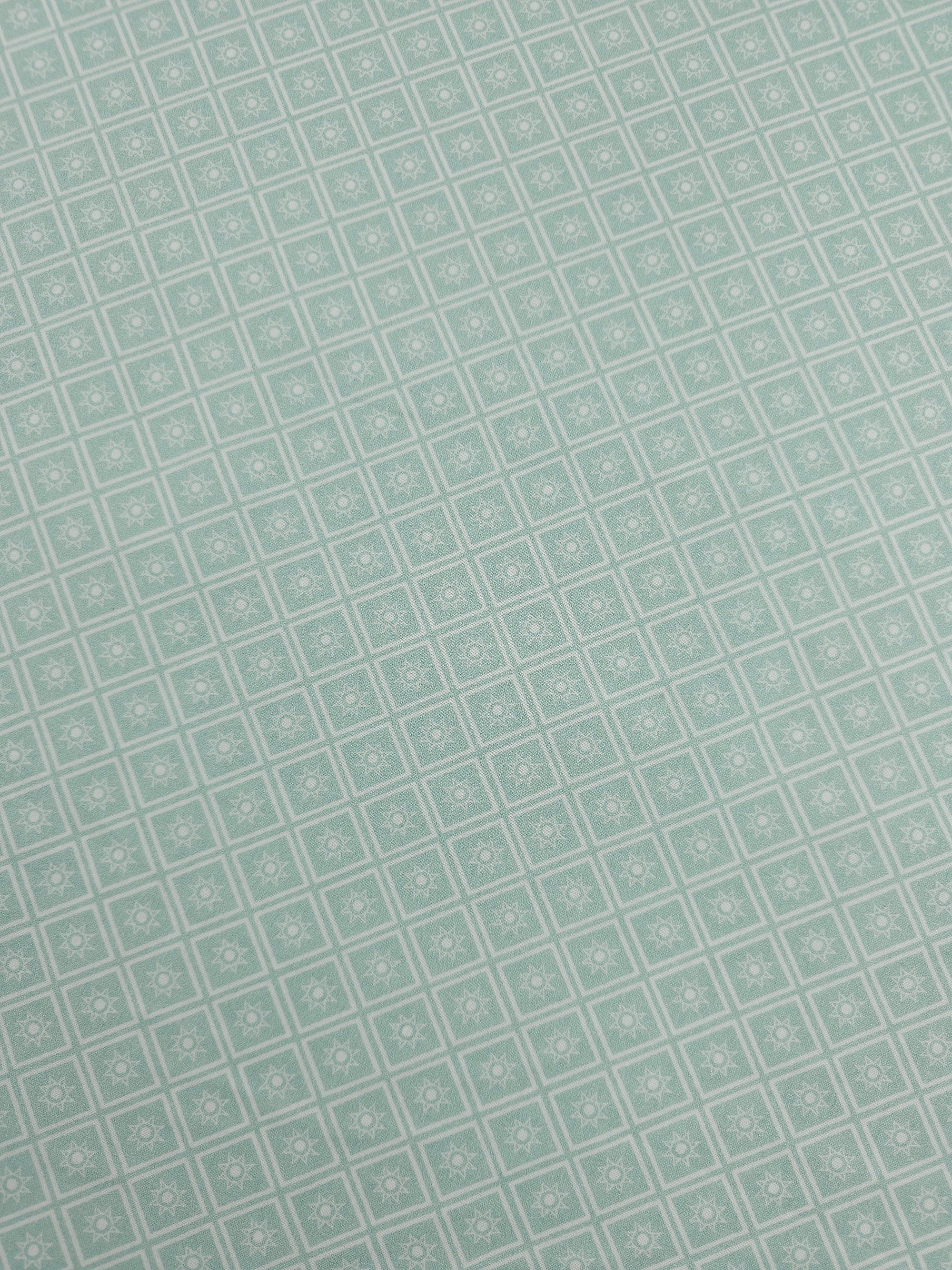 Duck Egg Abstract Diamond Sun Tile 100% Cotton 57"