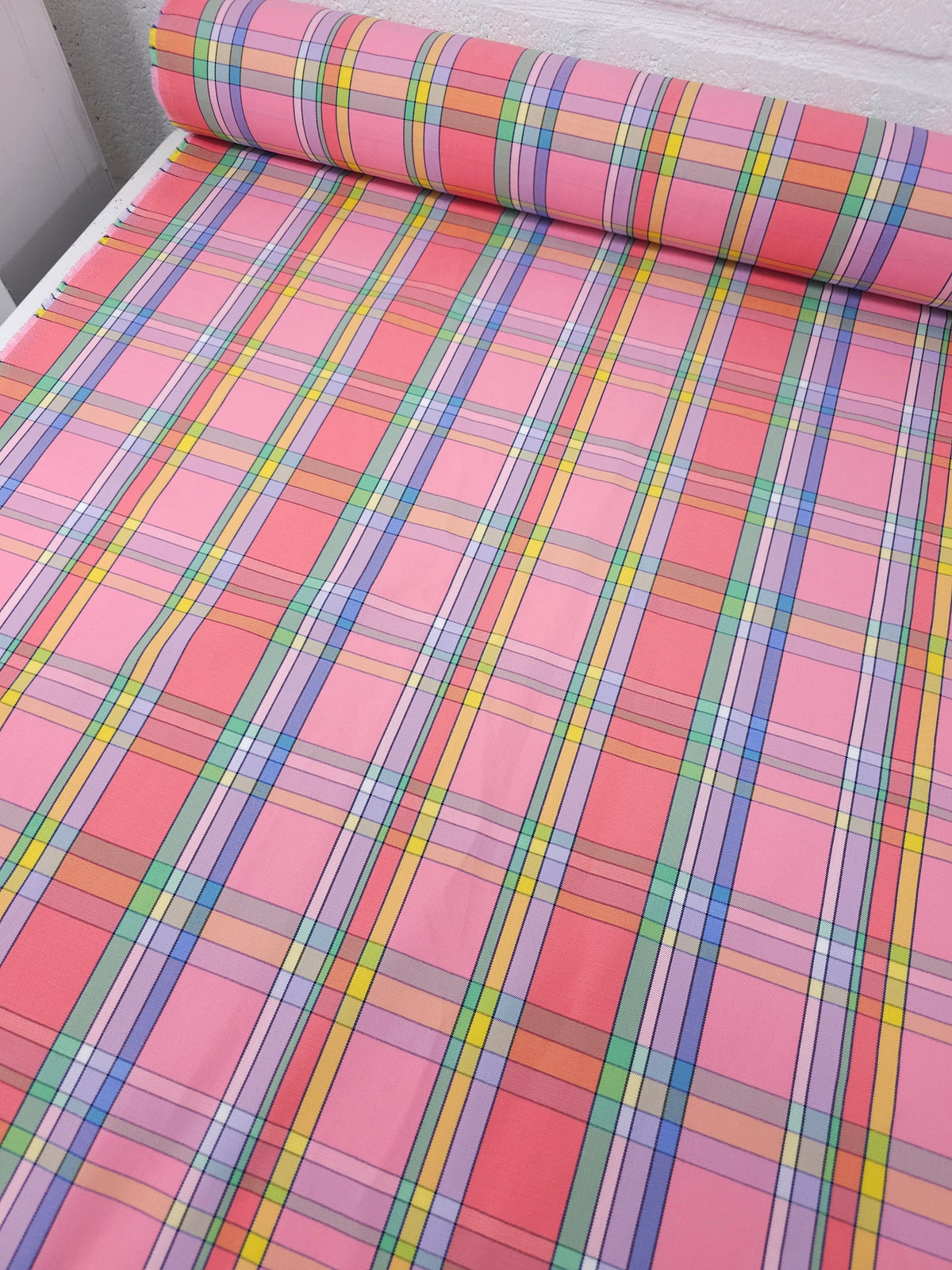 Retro Pop Tartan Mediumweight Cotton Poplin Twill