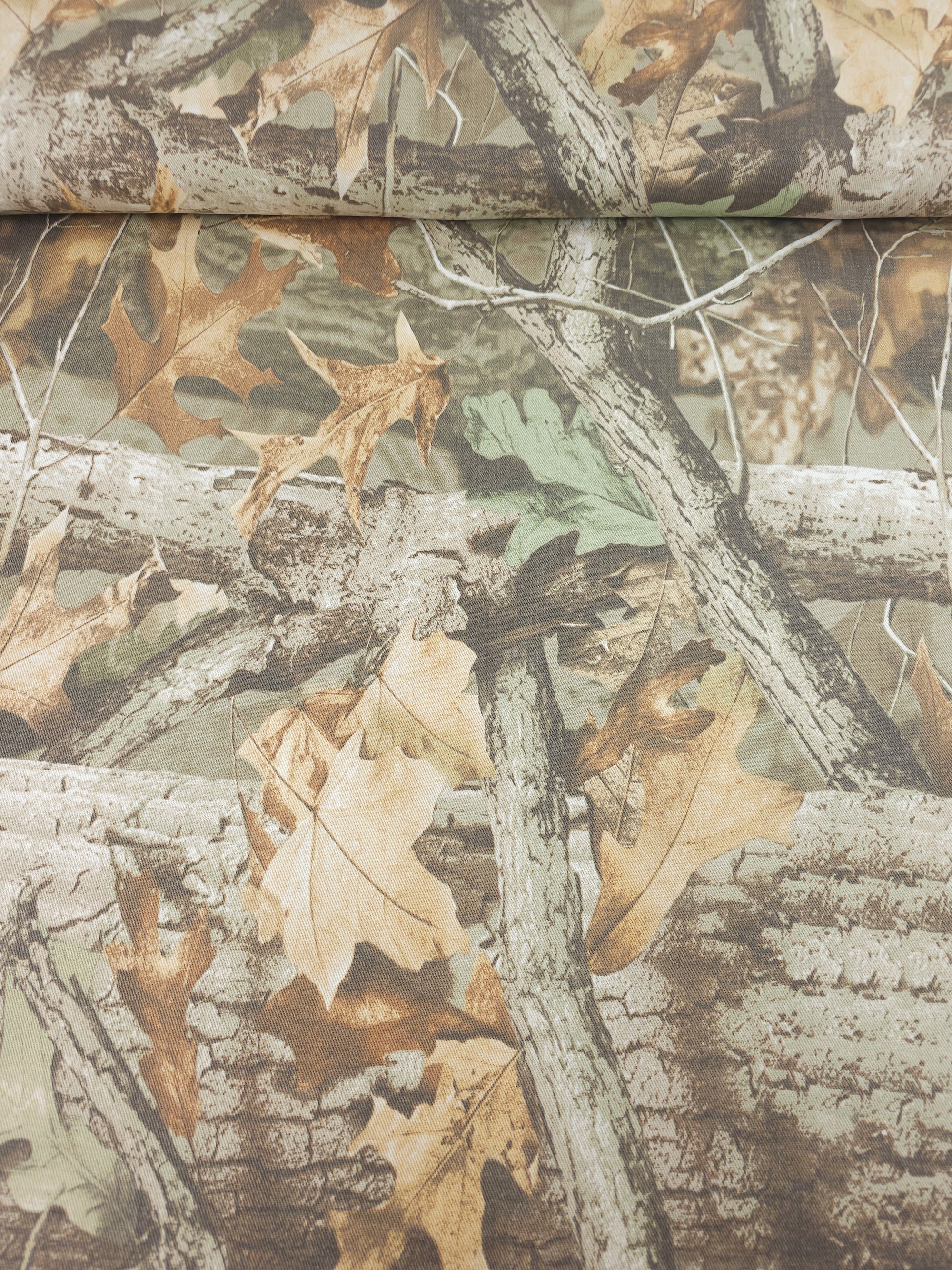 Washed Leaf Branches Canvas Cotton