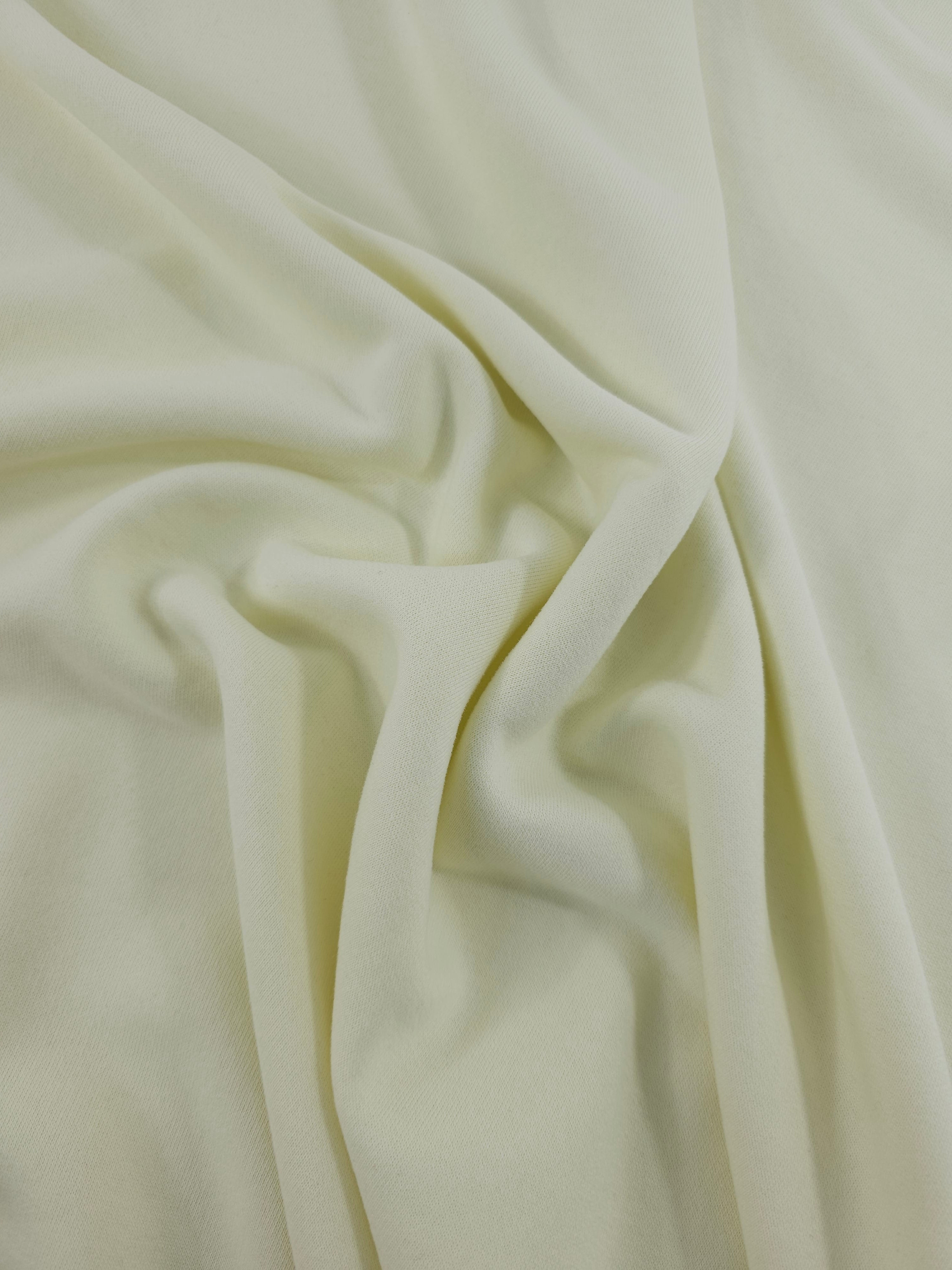 Pale Creamy Yellow Loopback Terry
