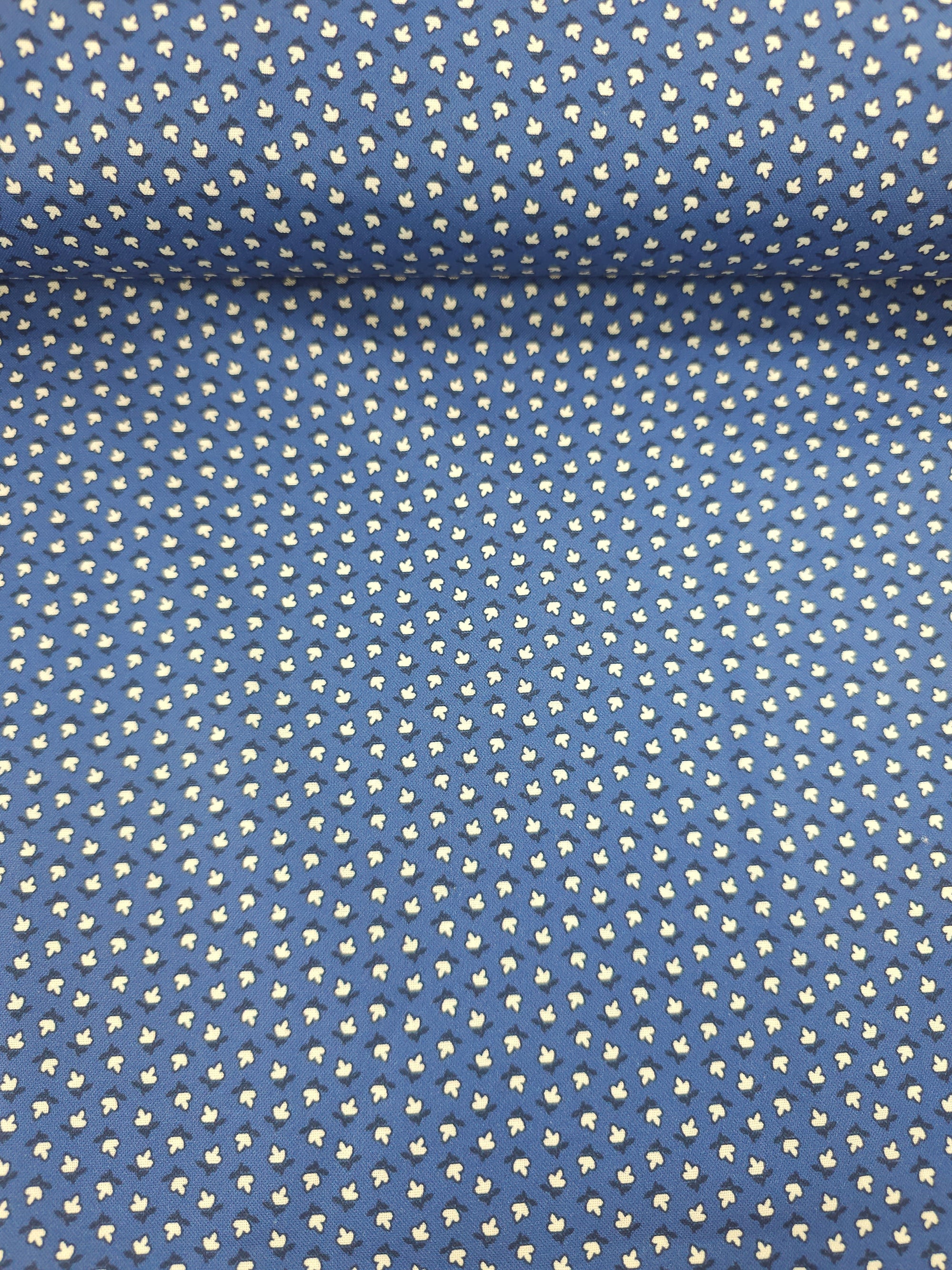 Midnight Blue Mushroom Flower 100% Cotton