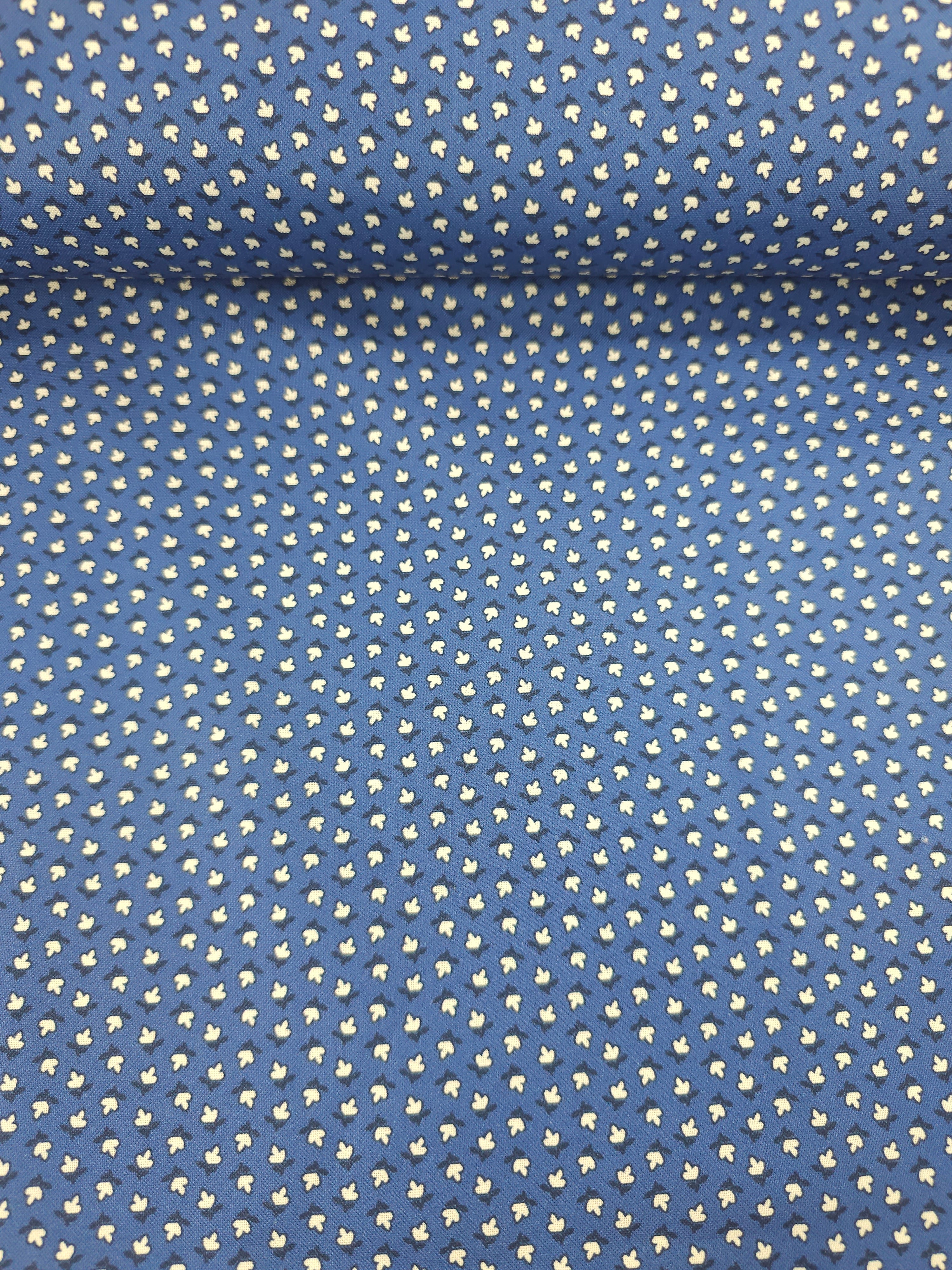 Midnight Blue Mushroom Flower 100% Cotton