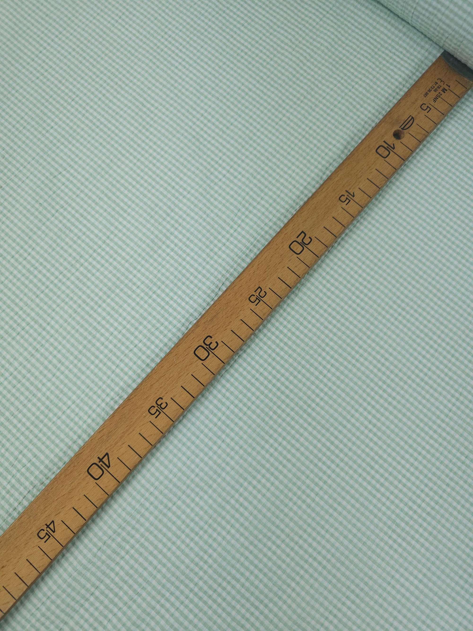 Sage/Mint Blue Mini Gingam Poly Cotton