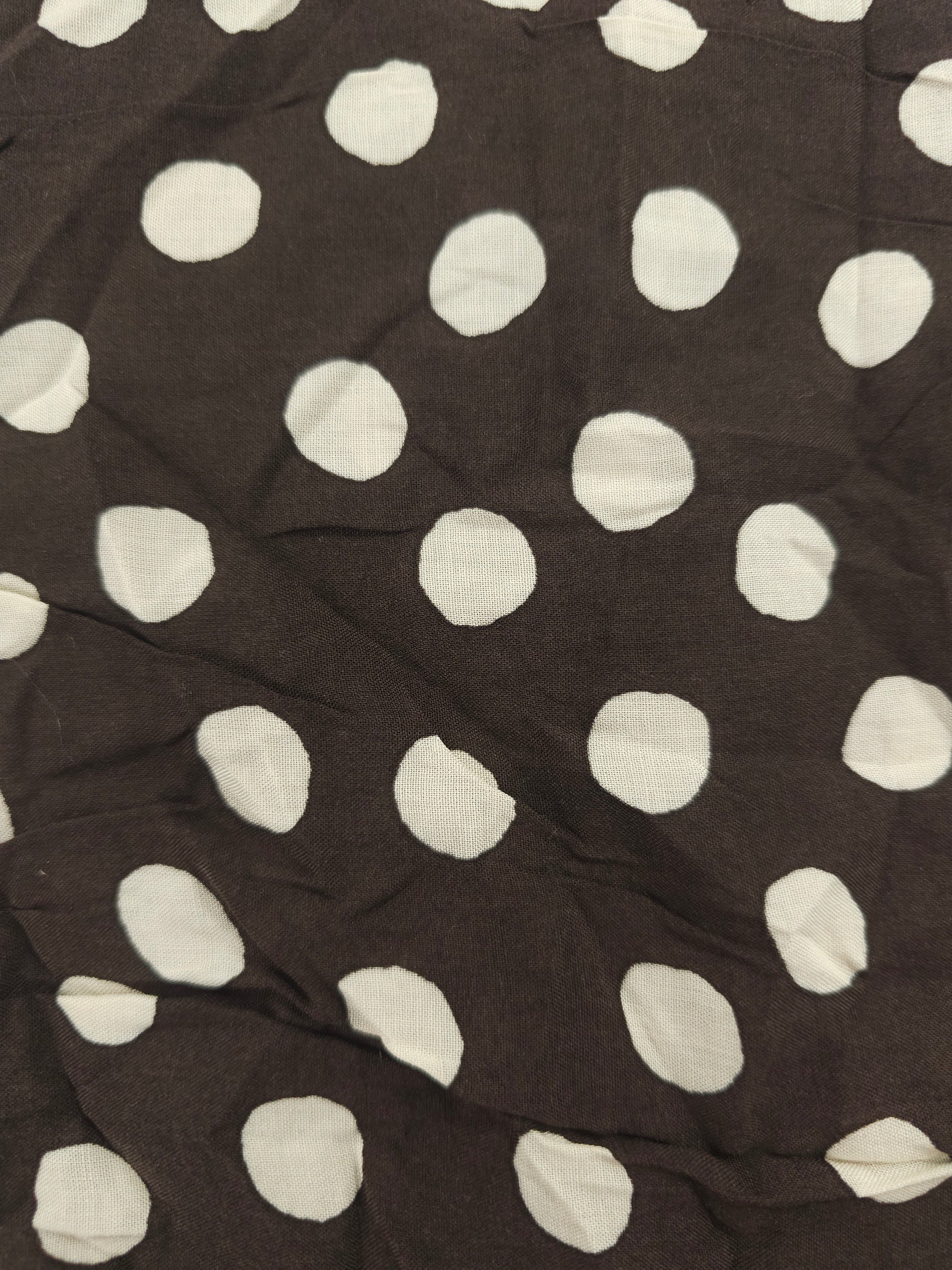 Spotted black Viscose- 2m piece