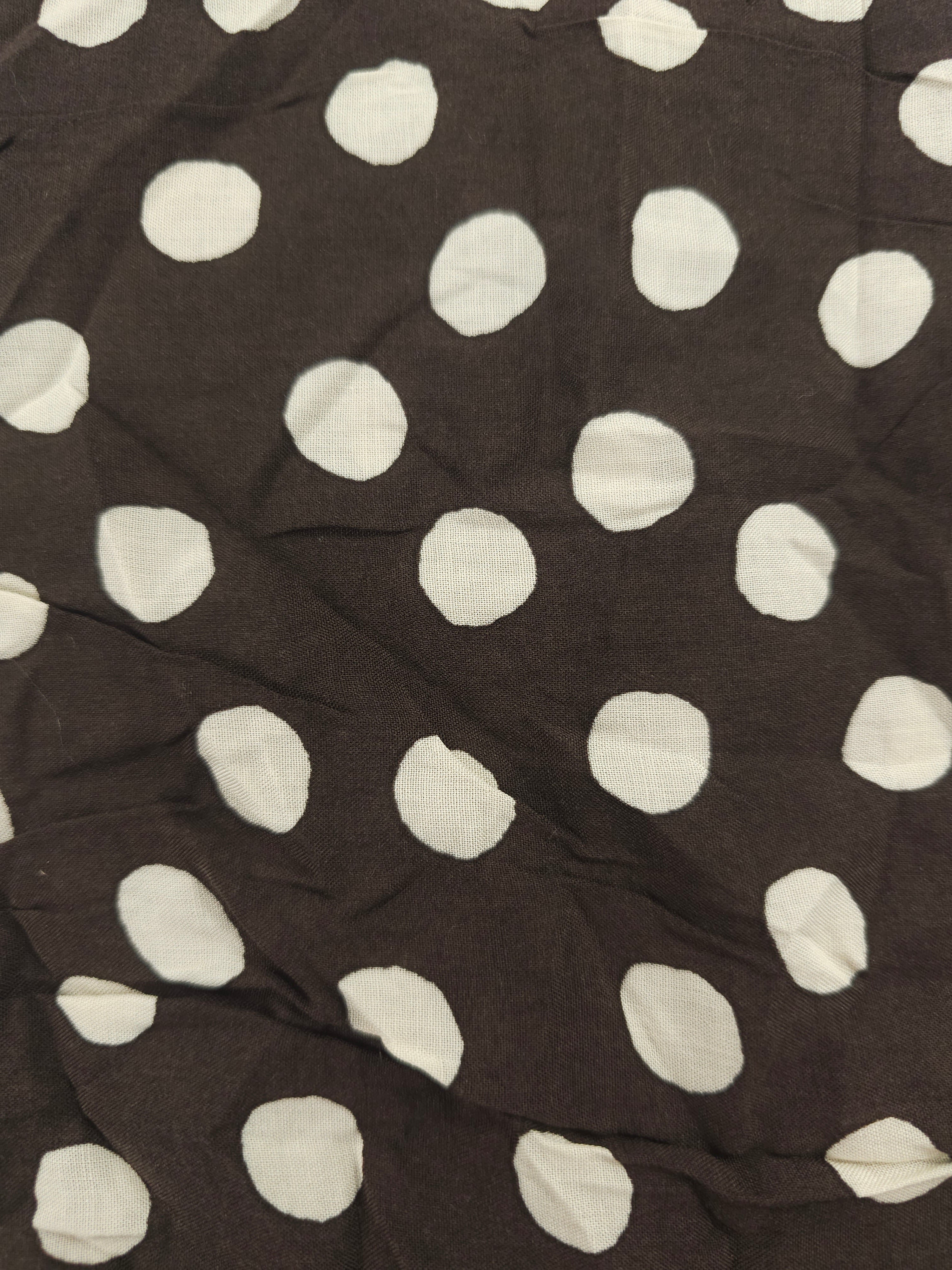 Spotted black Viscose- 2m piece