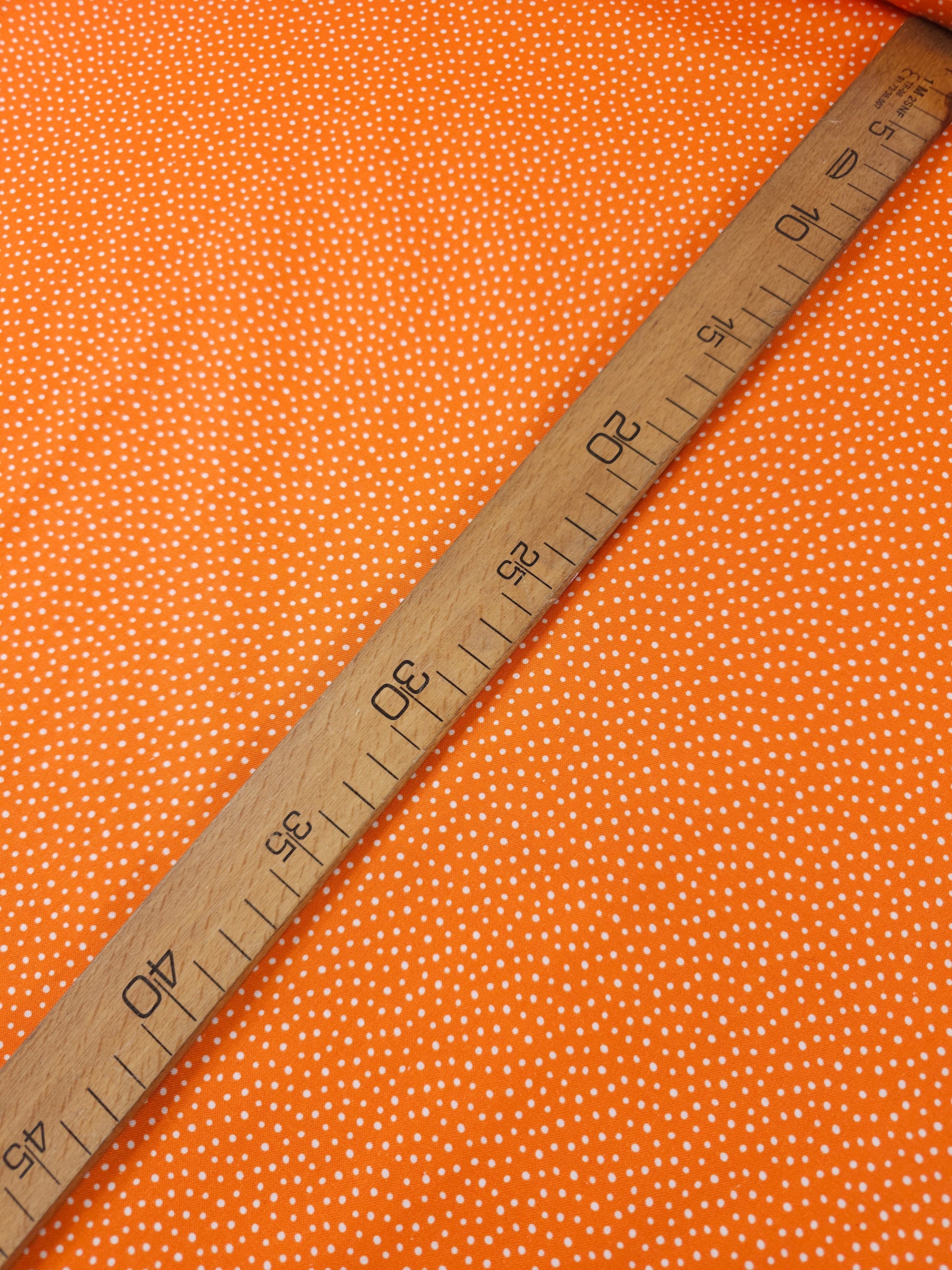 Orange/White Mini Polka 100% Cotton