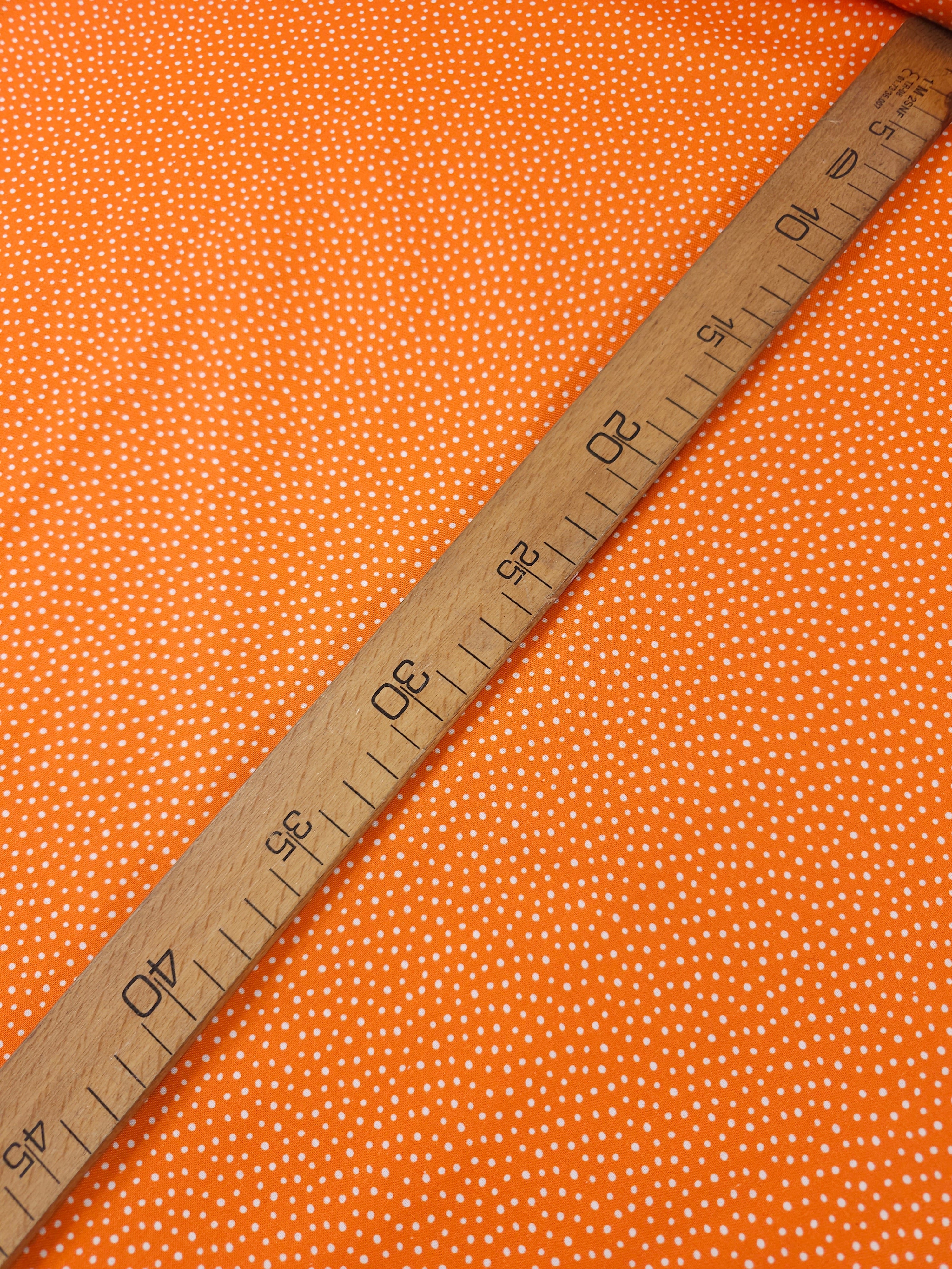 Orange/White Mini Polka 100% Cotton
