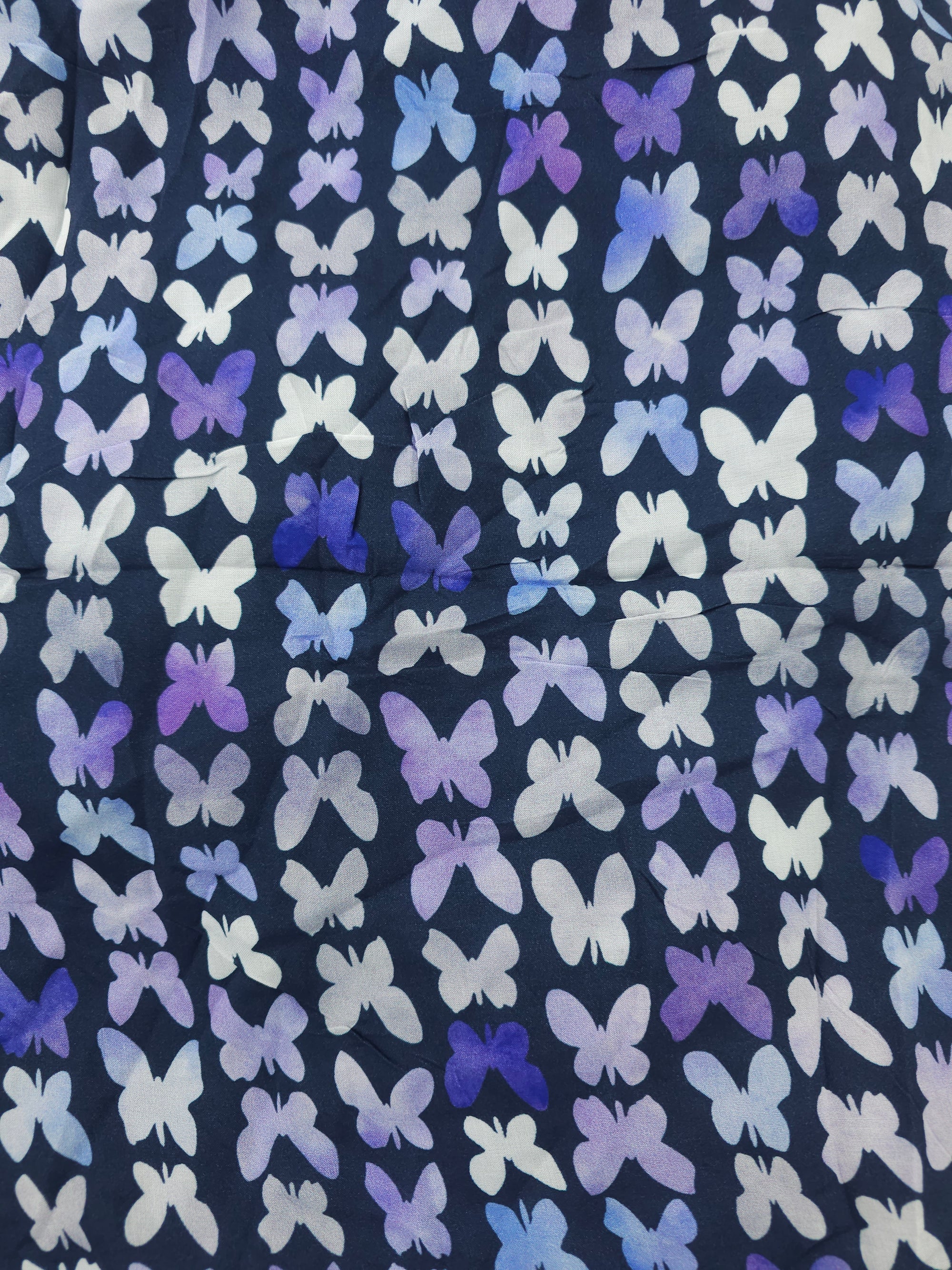 Purple butterfly Viscose- 4m piece