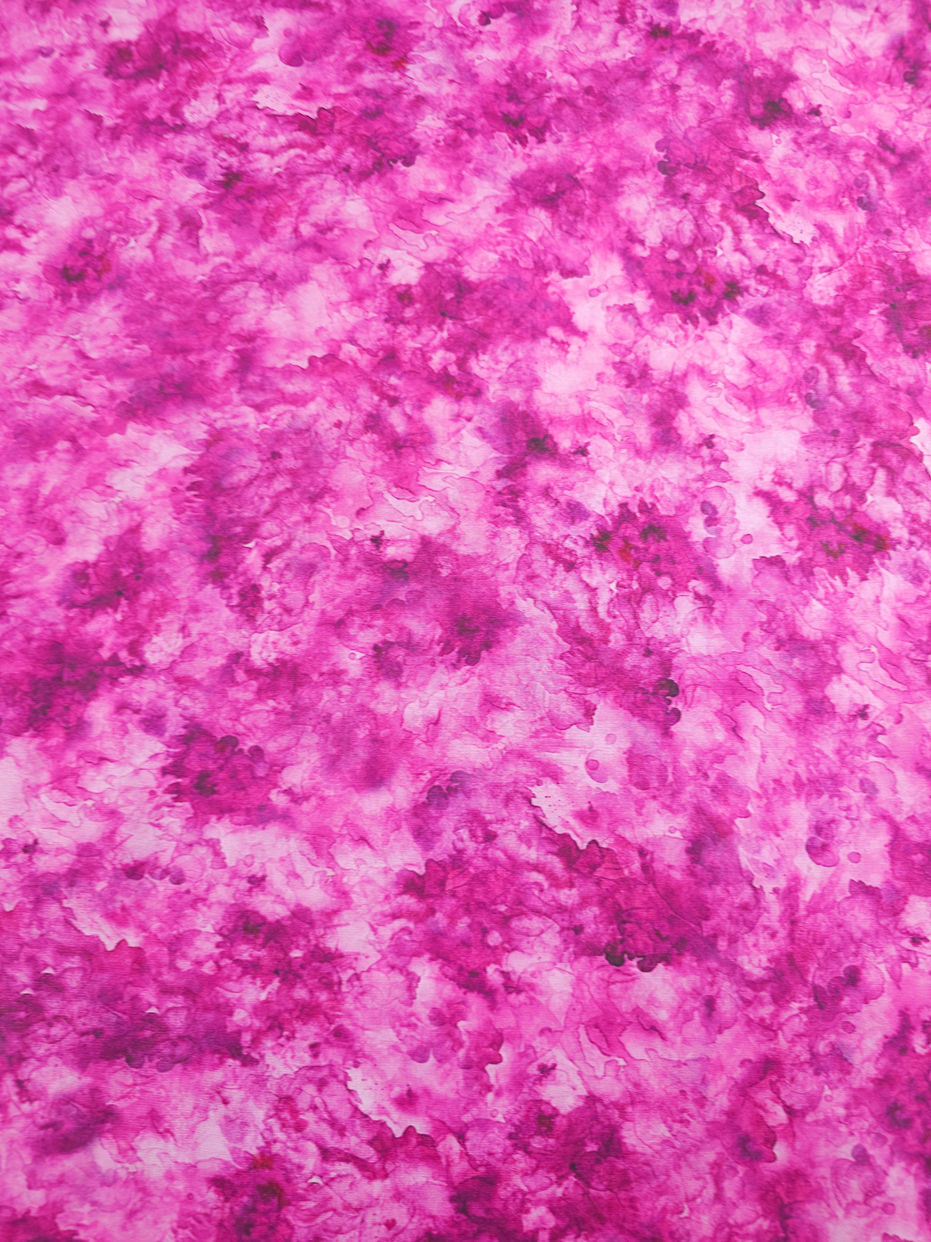 Fuchsia Pink Iris Watercolour Smoke 100% Cotton