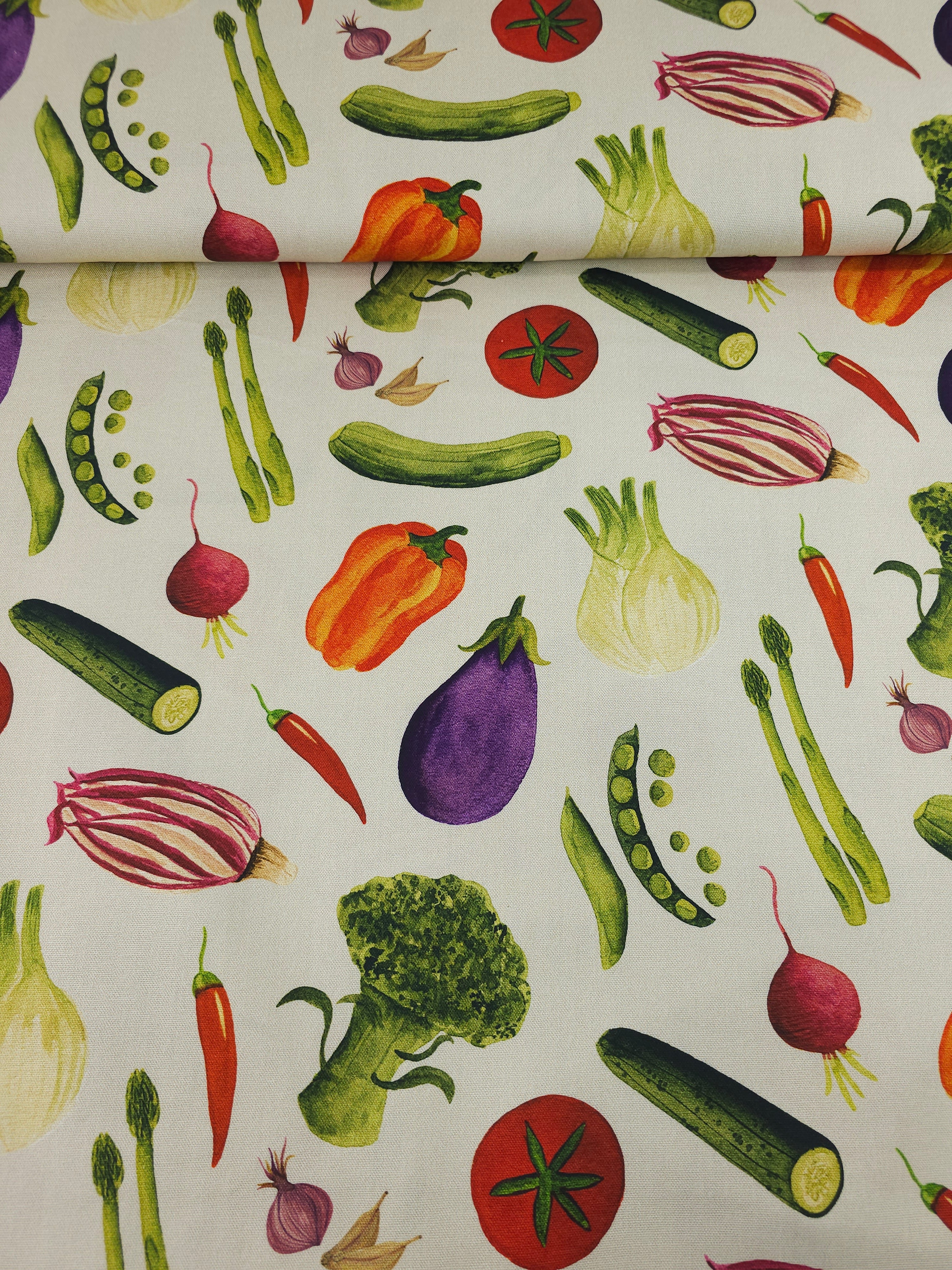 Vegetable Patch Lightweight Canvas Cotton