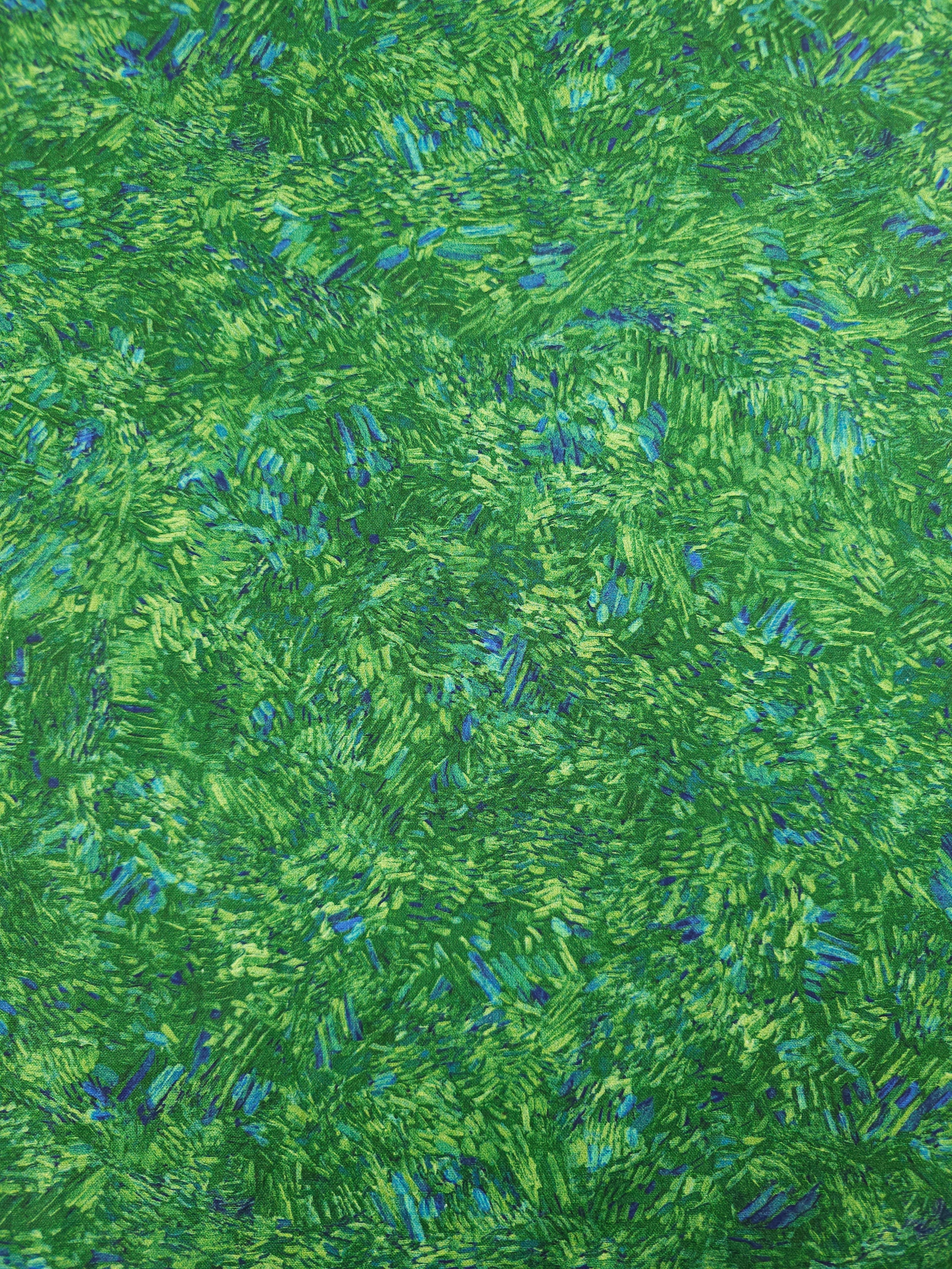 Green Abstract Van Gogh 100% Cotton - Robert Kaufman