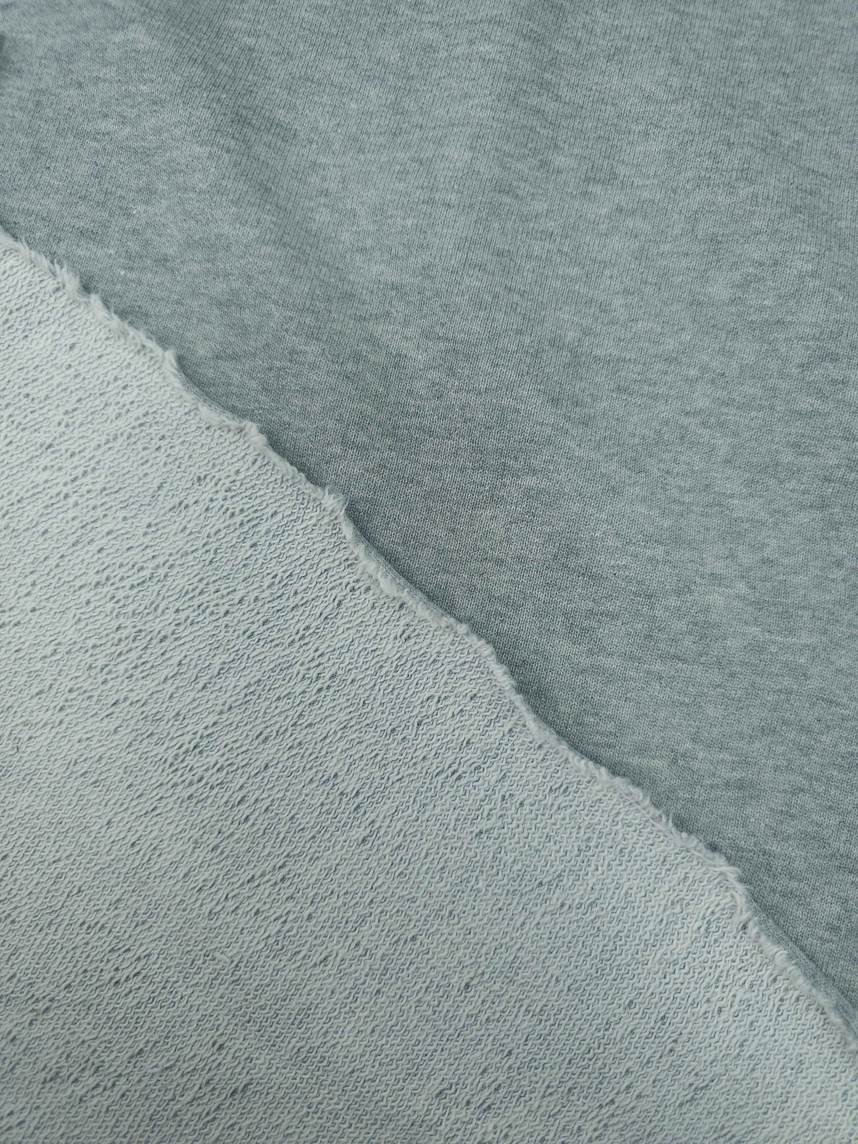 Light Grey Marl Cotton Loopback Terry