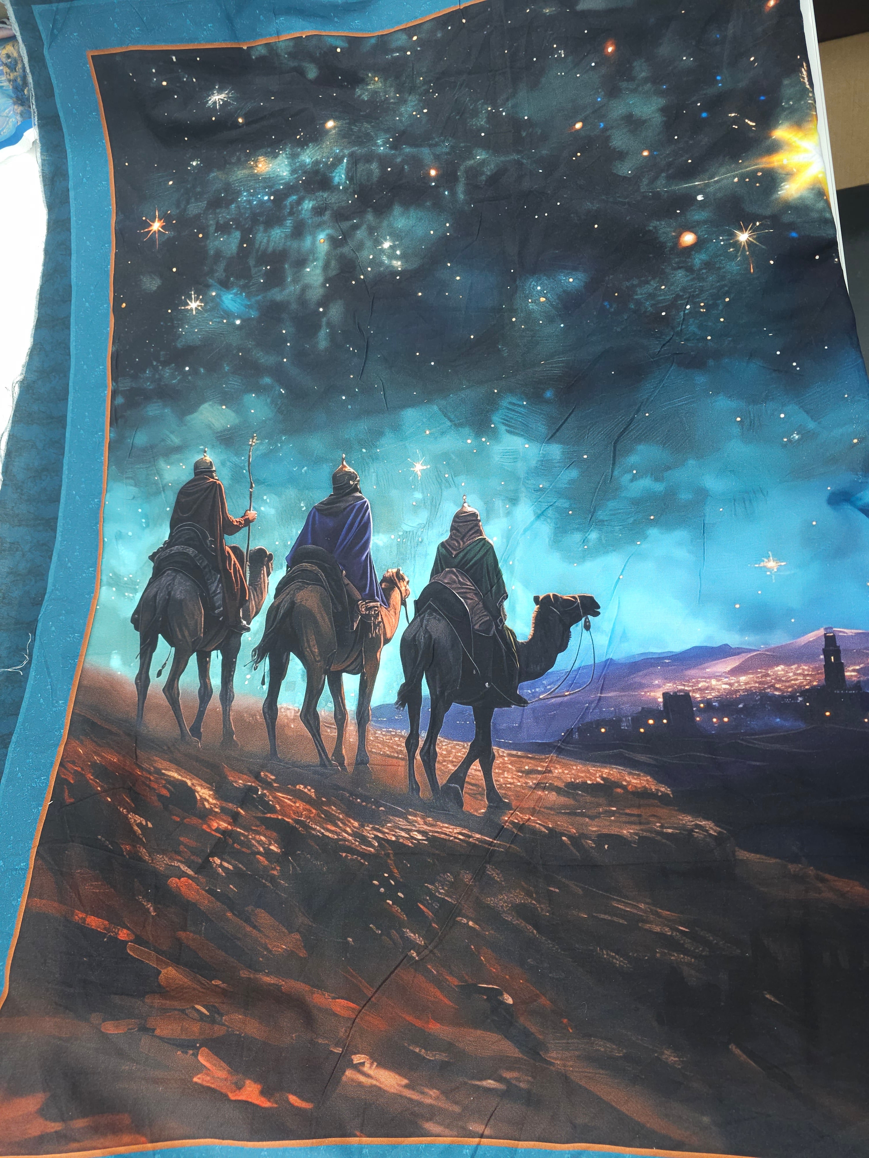 3 wise men Cotton panel- 1.8m piece