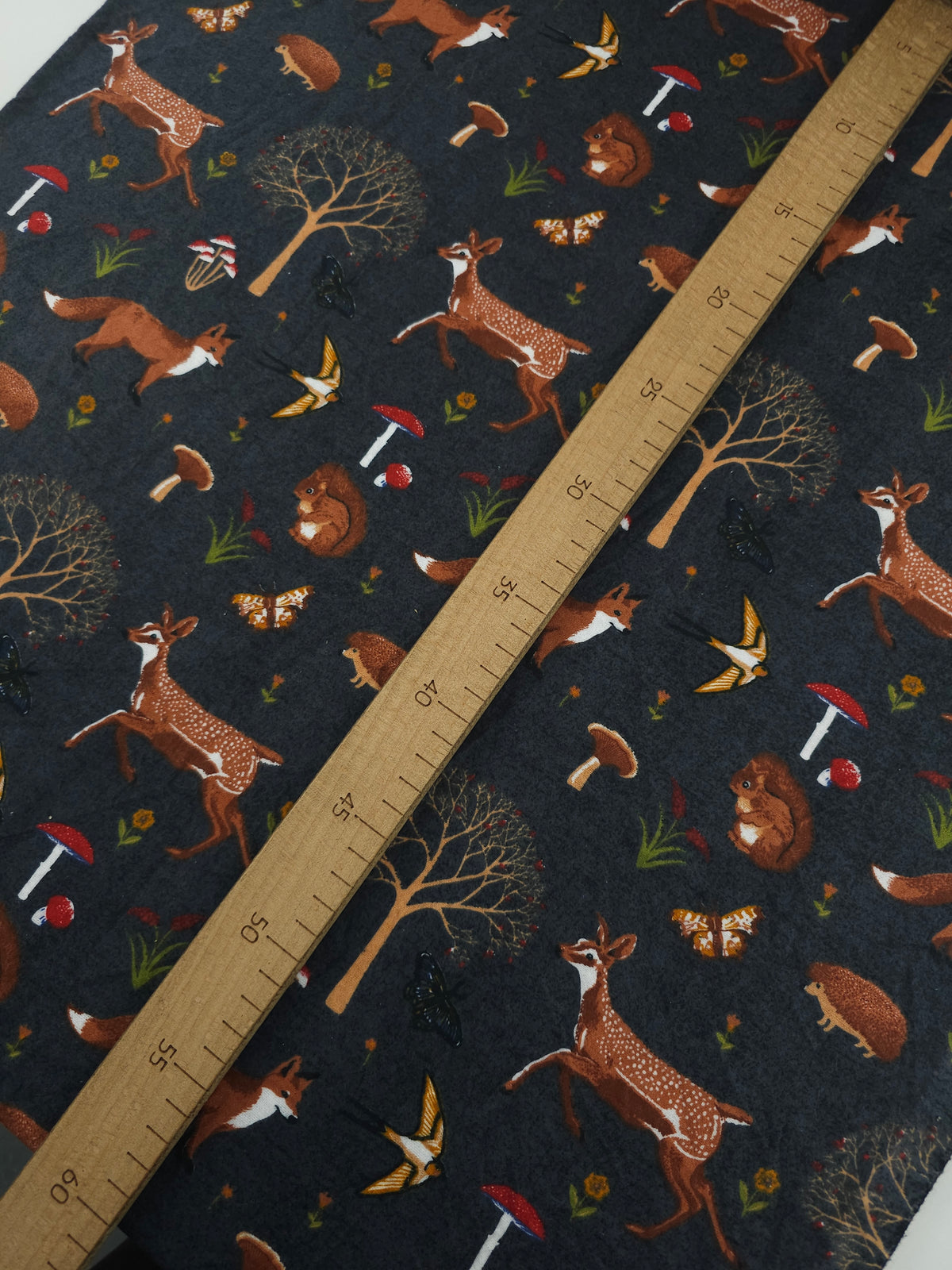 Woodland Animals Lightweight Flannel Cotton