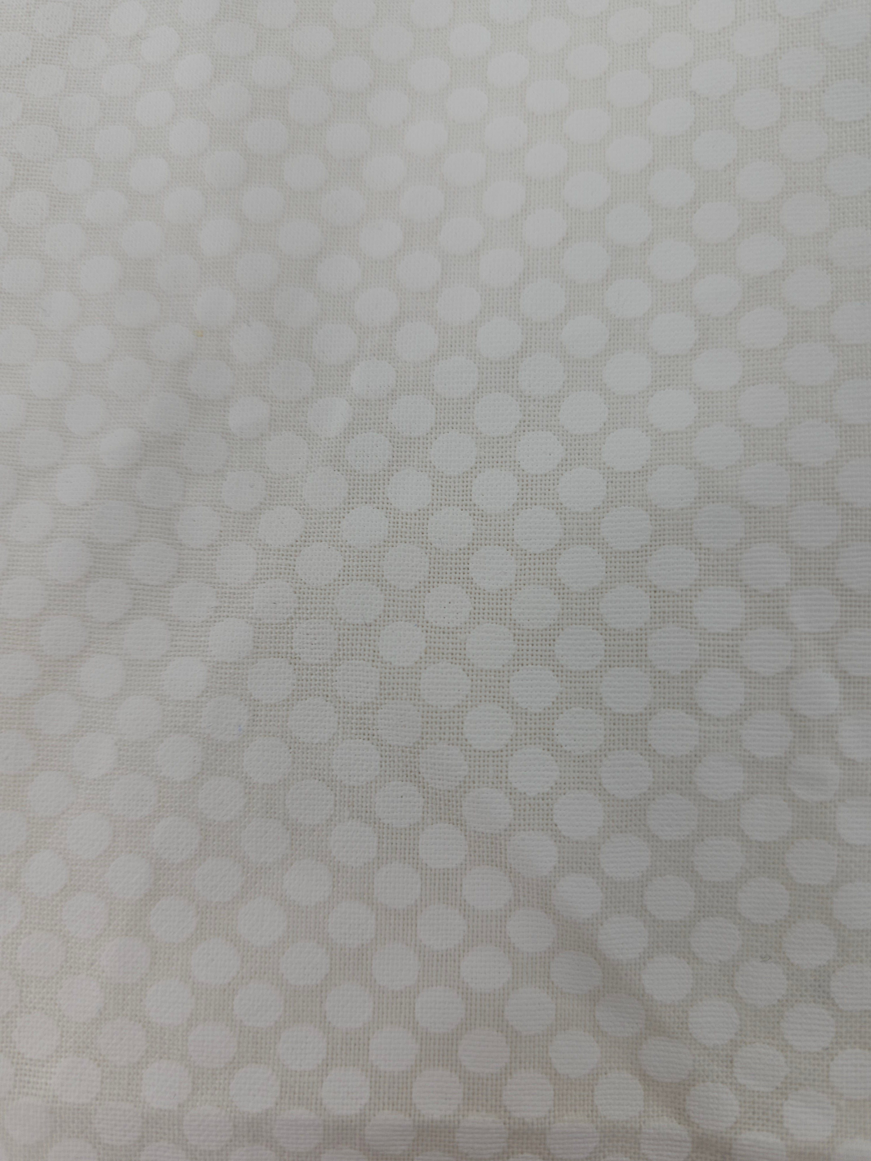 White on white spot Cotton- 1m piece