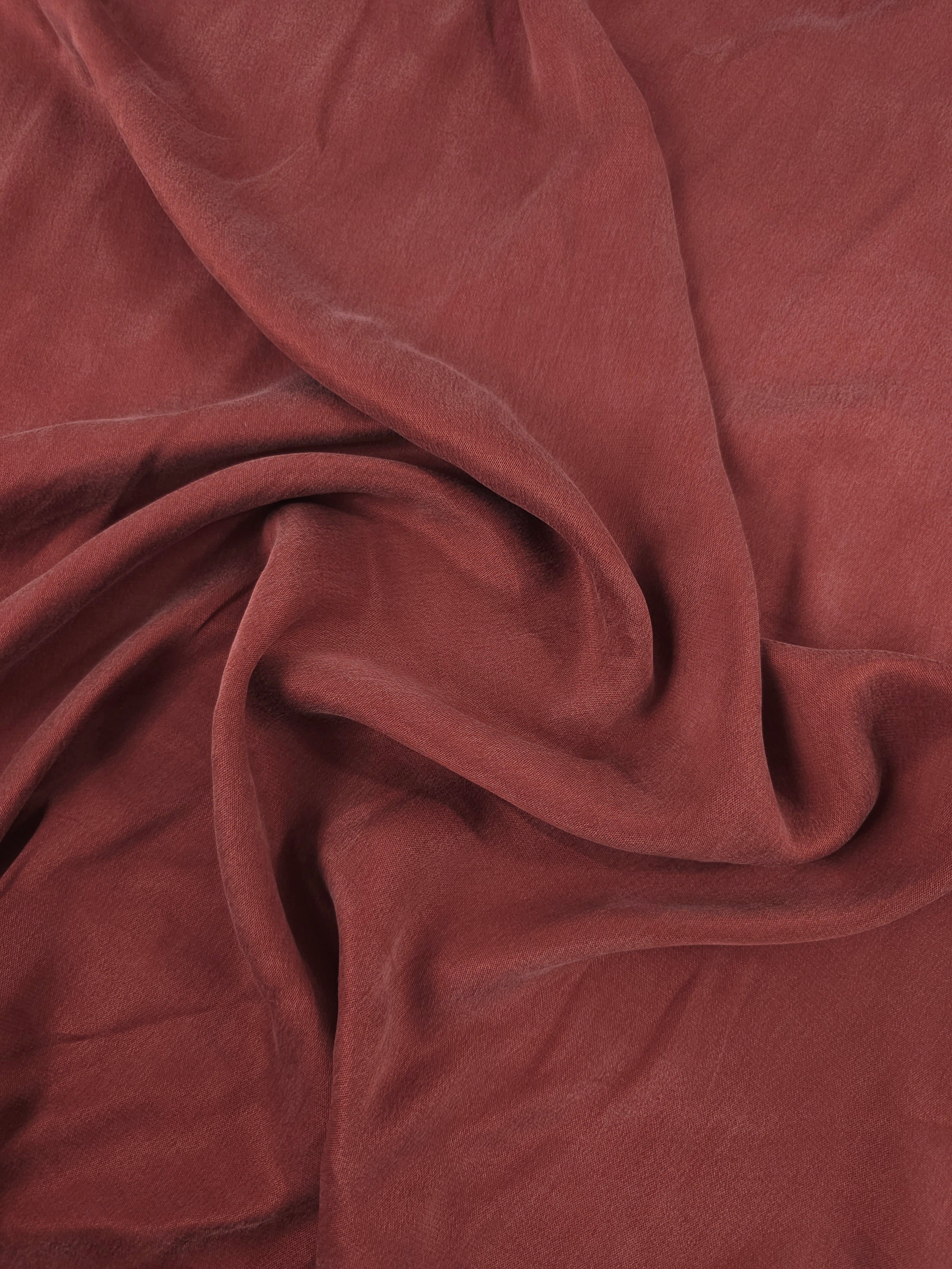 Garnet Red Sandwashed Cupro