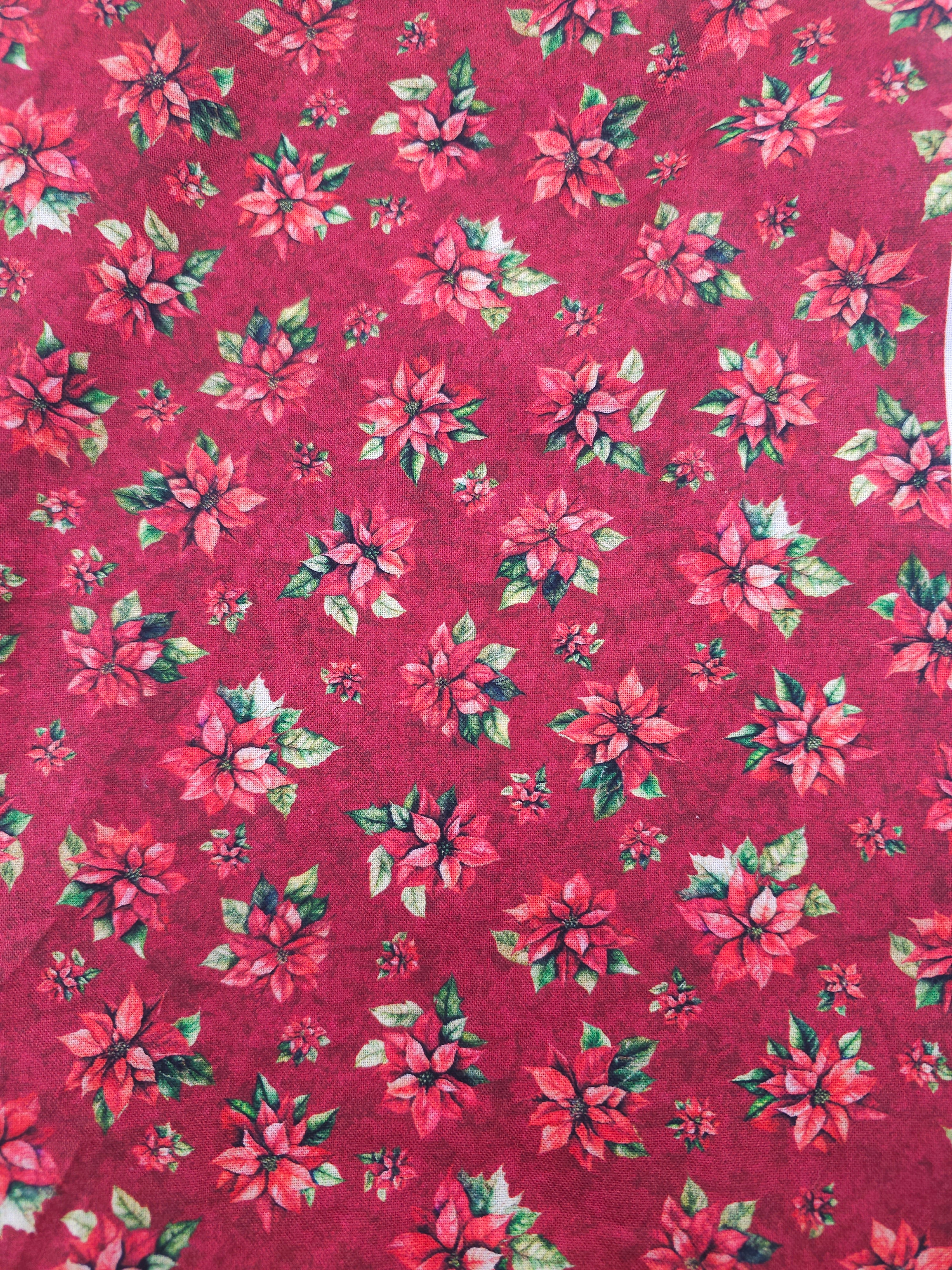 Christmas flower Cotton- 2.2m piece