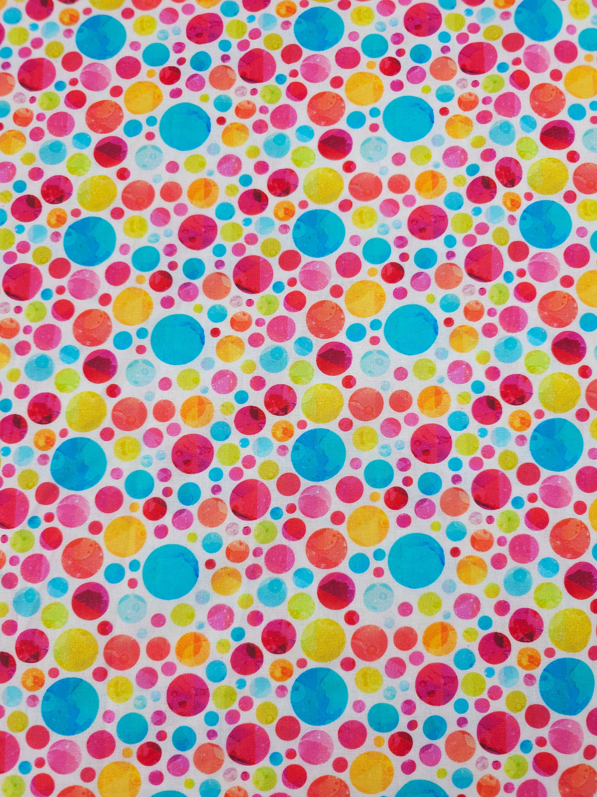 Multicolour Irregular Circle Bubble 100% Cotton