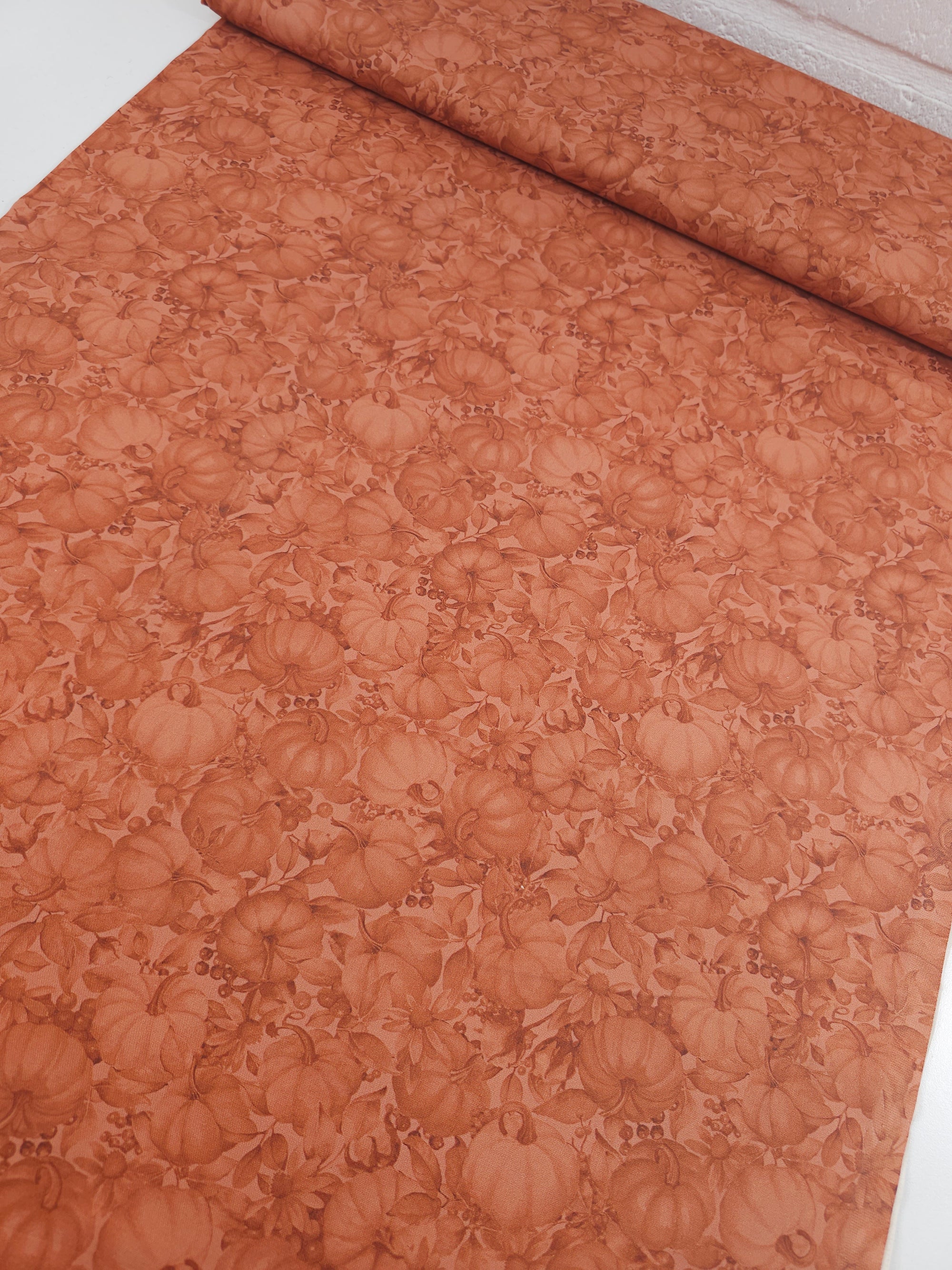 Rusty Orange Pumpkin Patch 100% Cotton