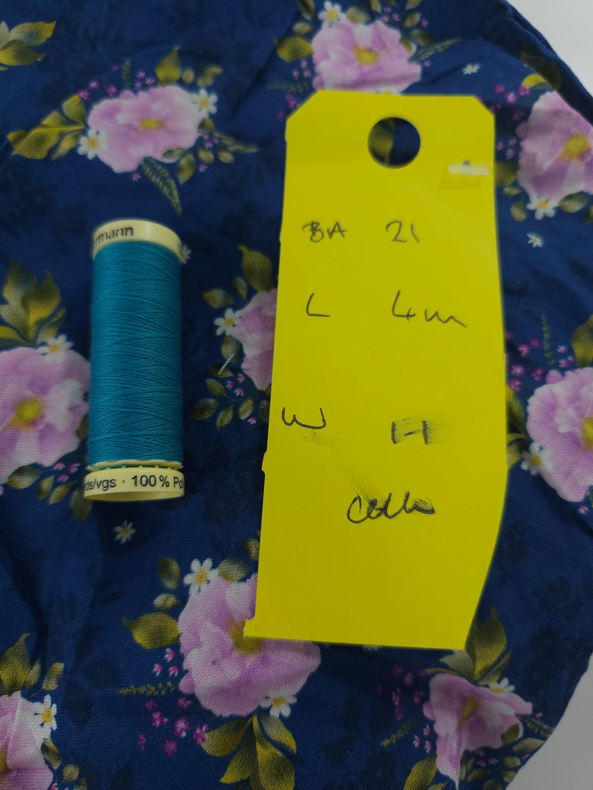 Blue floral Cotton- 4m piece