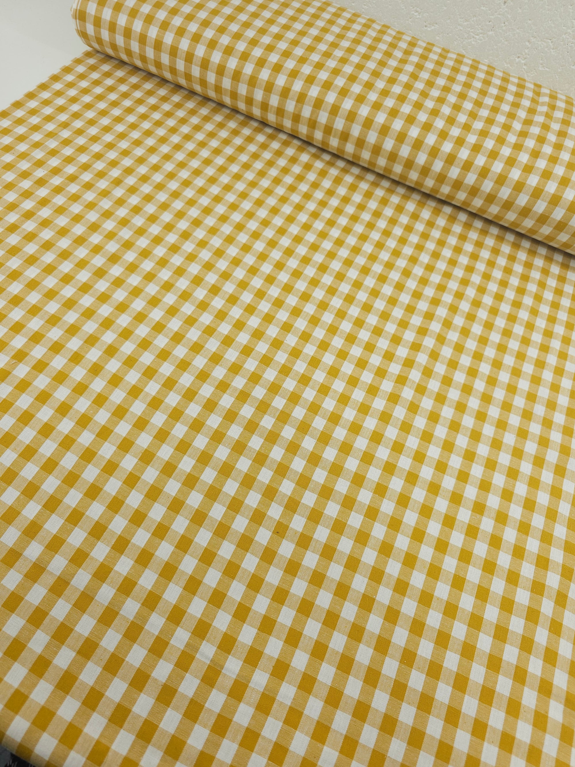 Marigold Gingham 100% Cotton 55"