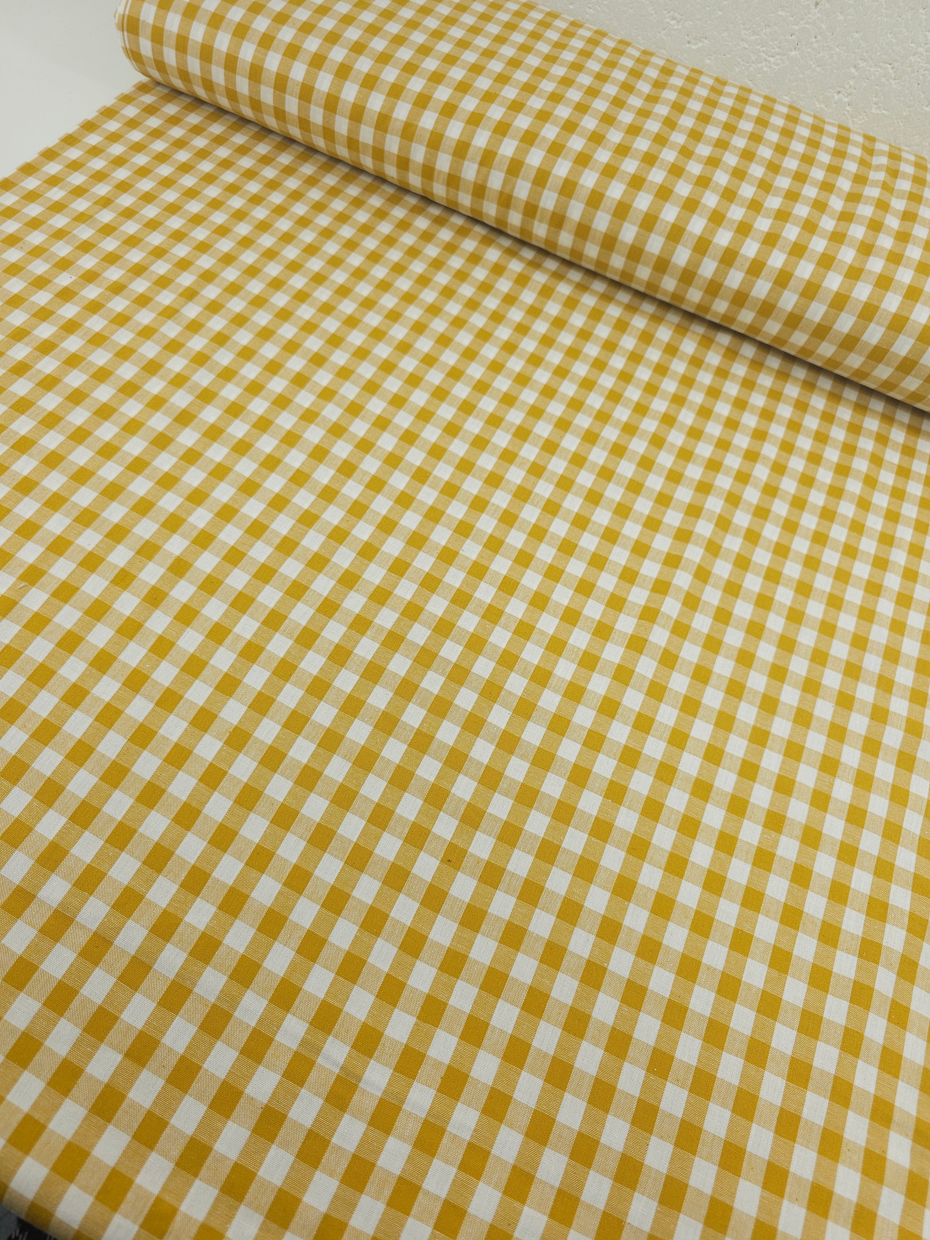 Marigold Gingham 100% Cotton 55"