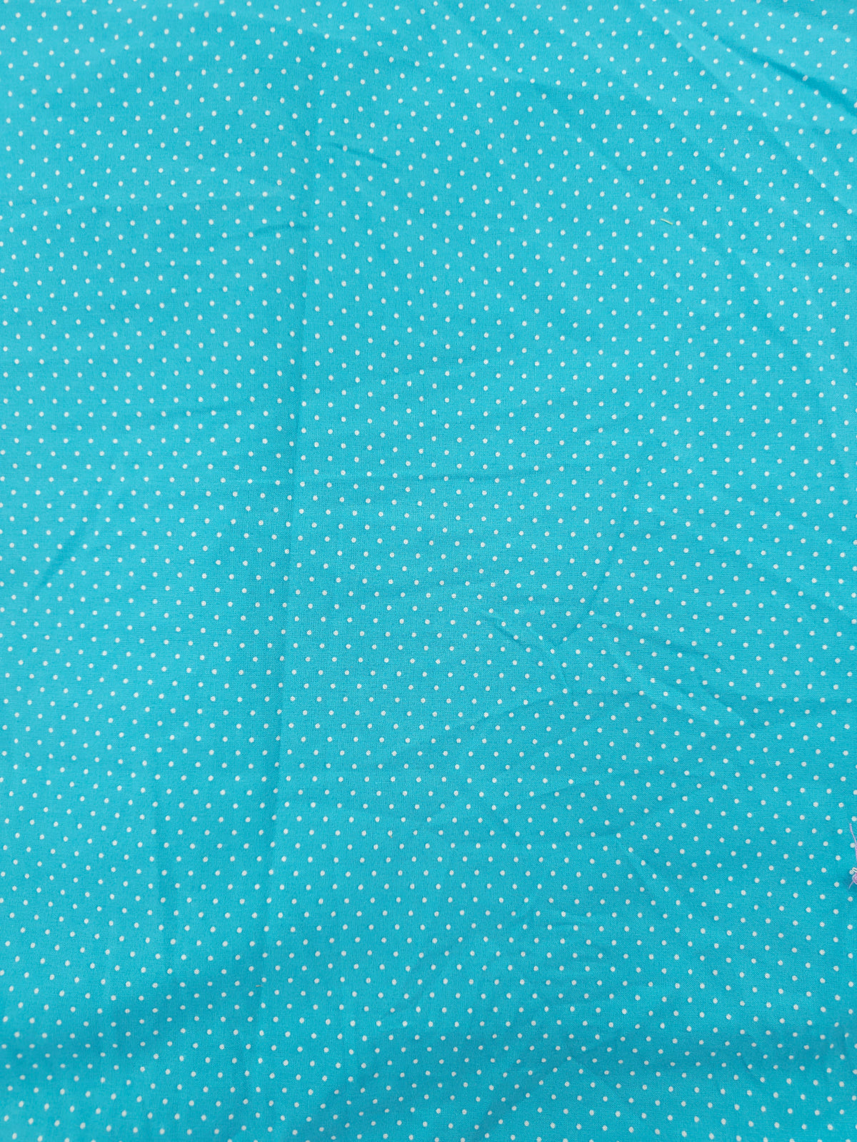 Cyan dotted Cotton- 1.7m piece