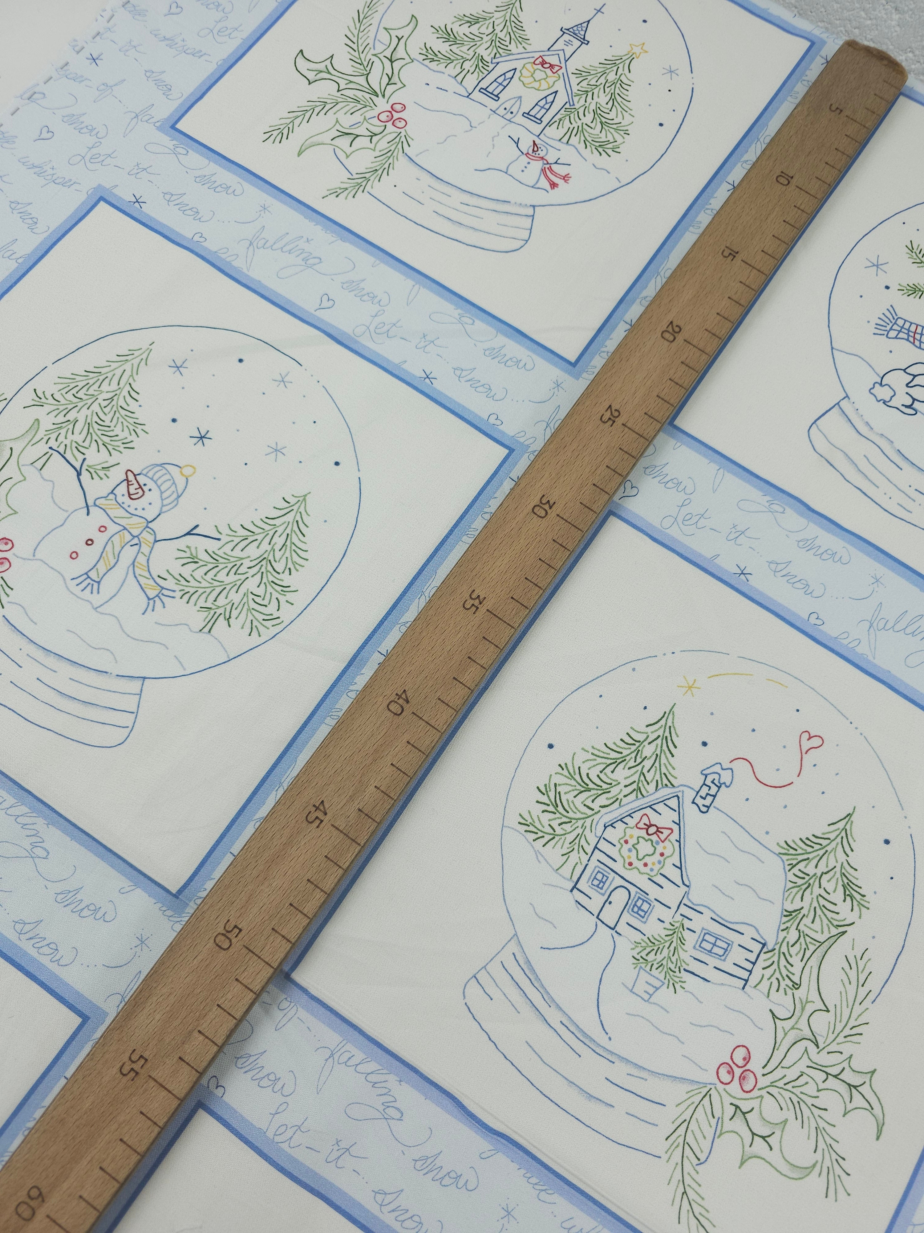 Snowglobe Frames 100% Cotton - 60cm Panel