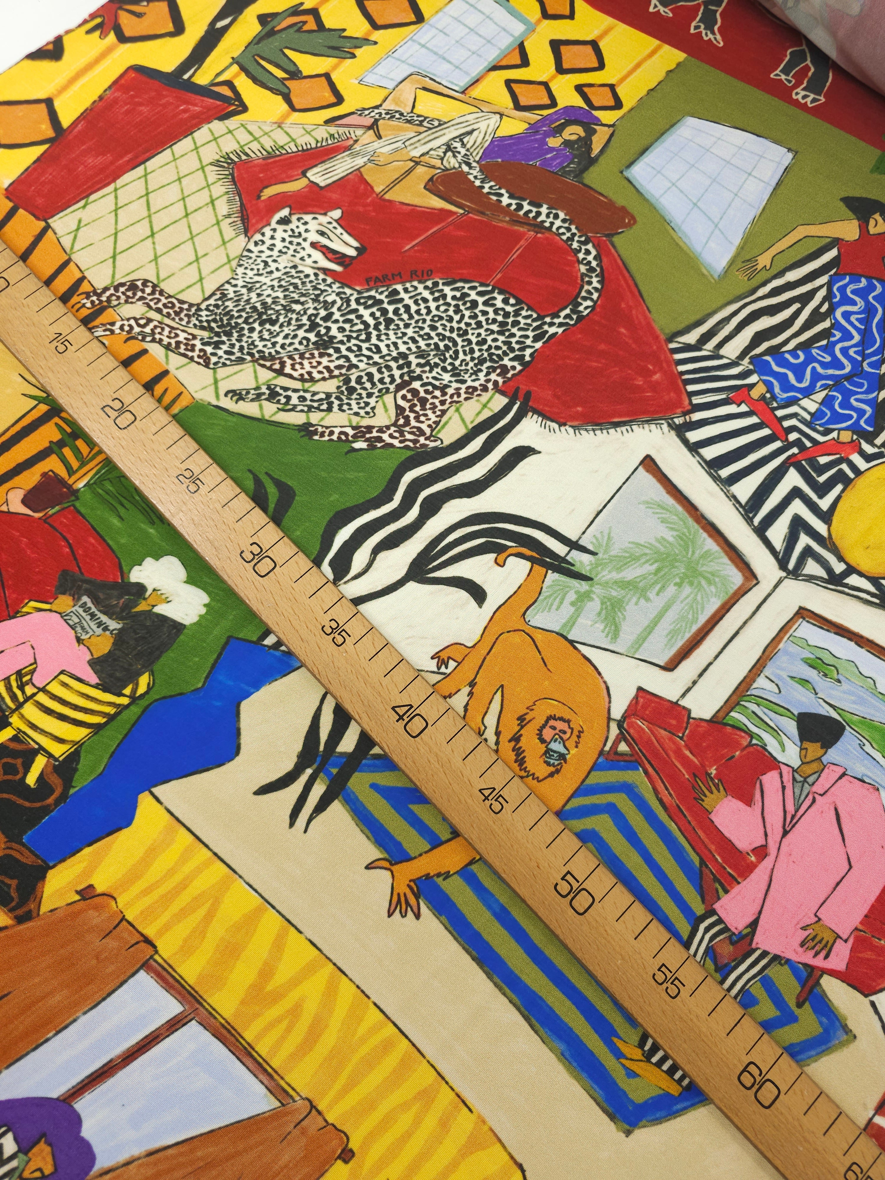 Abstract Wild House Slinky Rayon Jersey *FARM RIO*