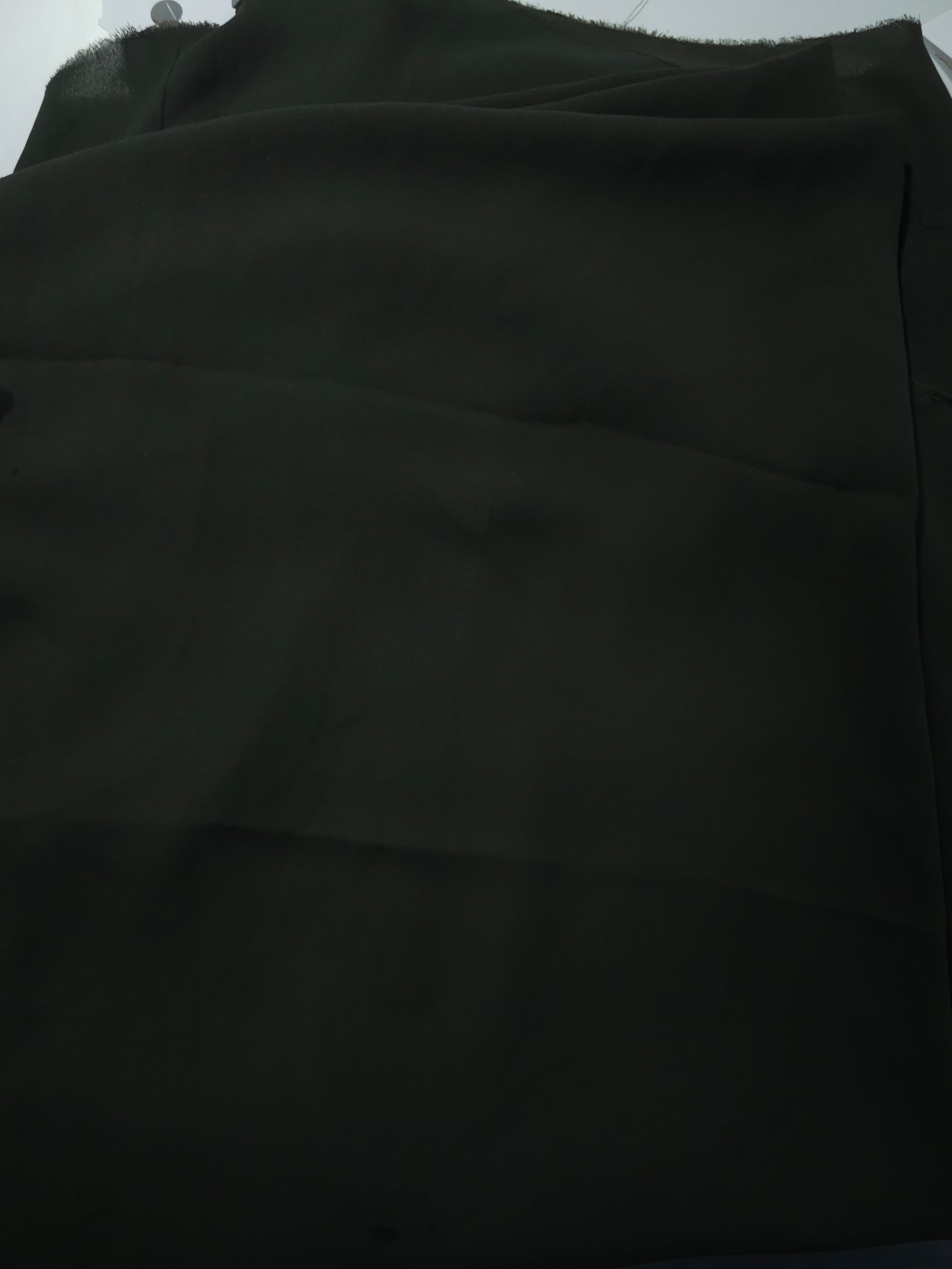 Black/Hint of Green Poly Georgette - 1.5m Piece