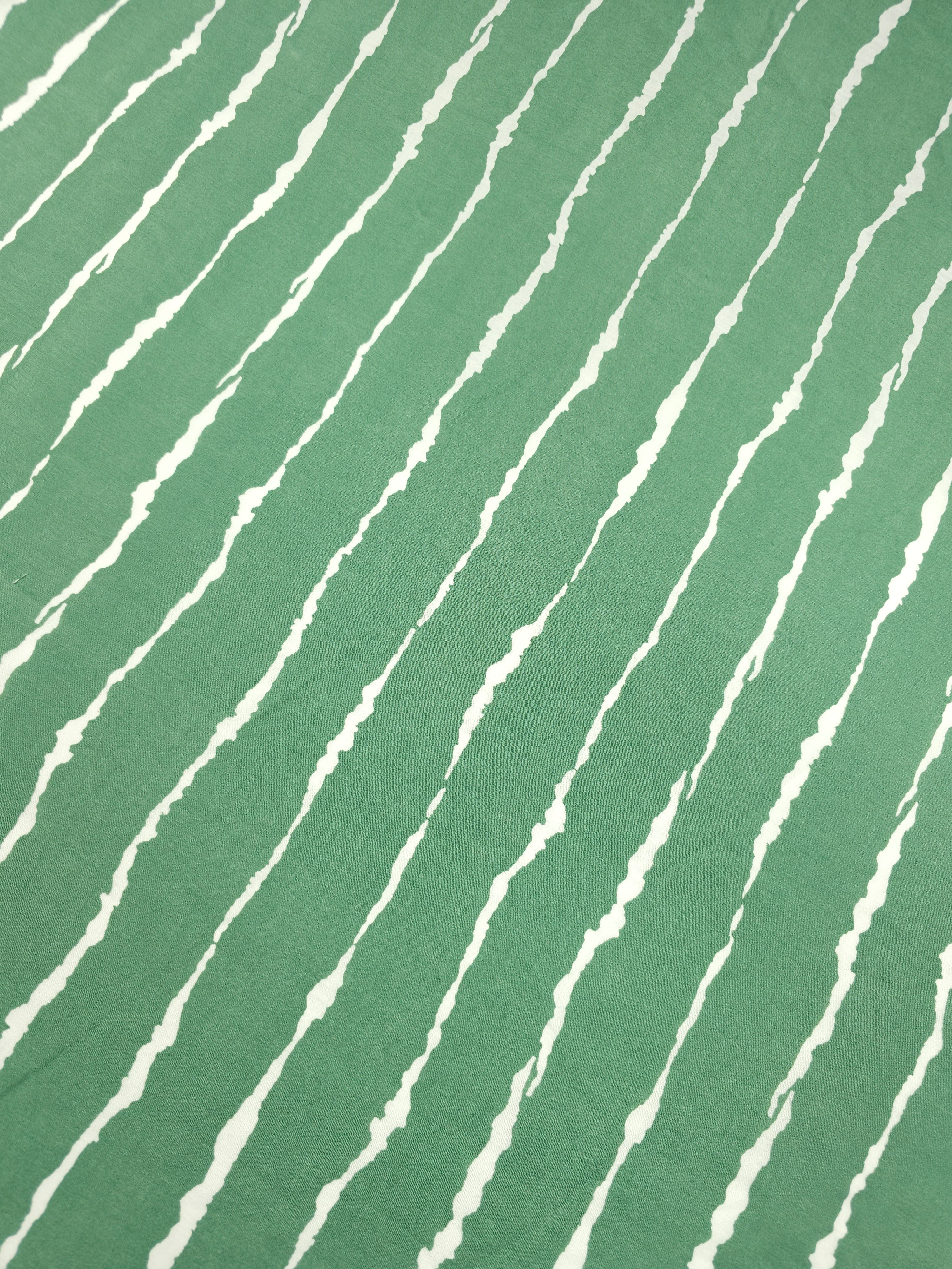 Sage Green Stripe Modal Cotton