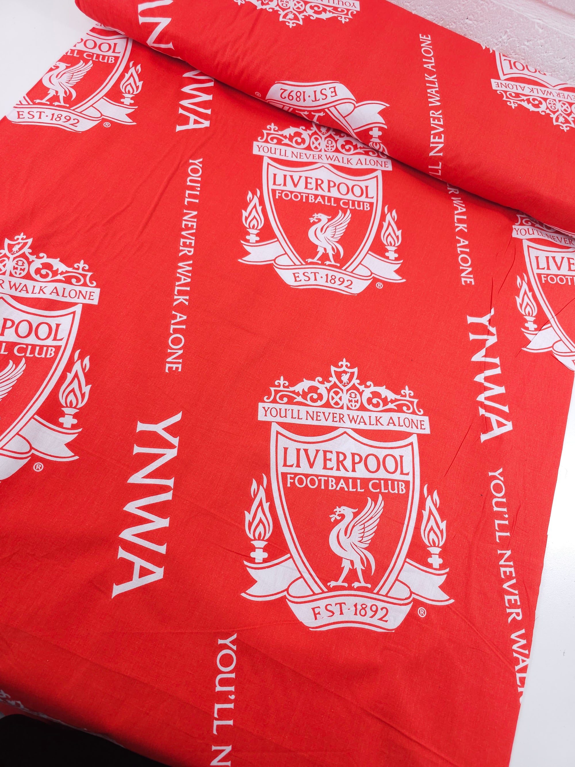 Liverpool FC YNWA 100% Cotton Football Fabric 49"