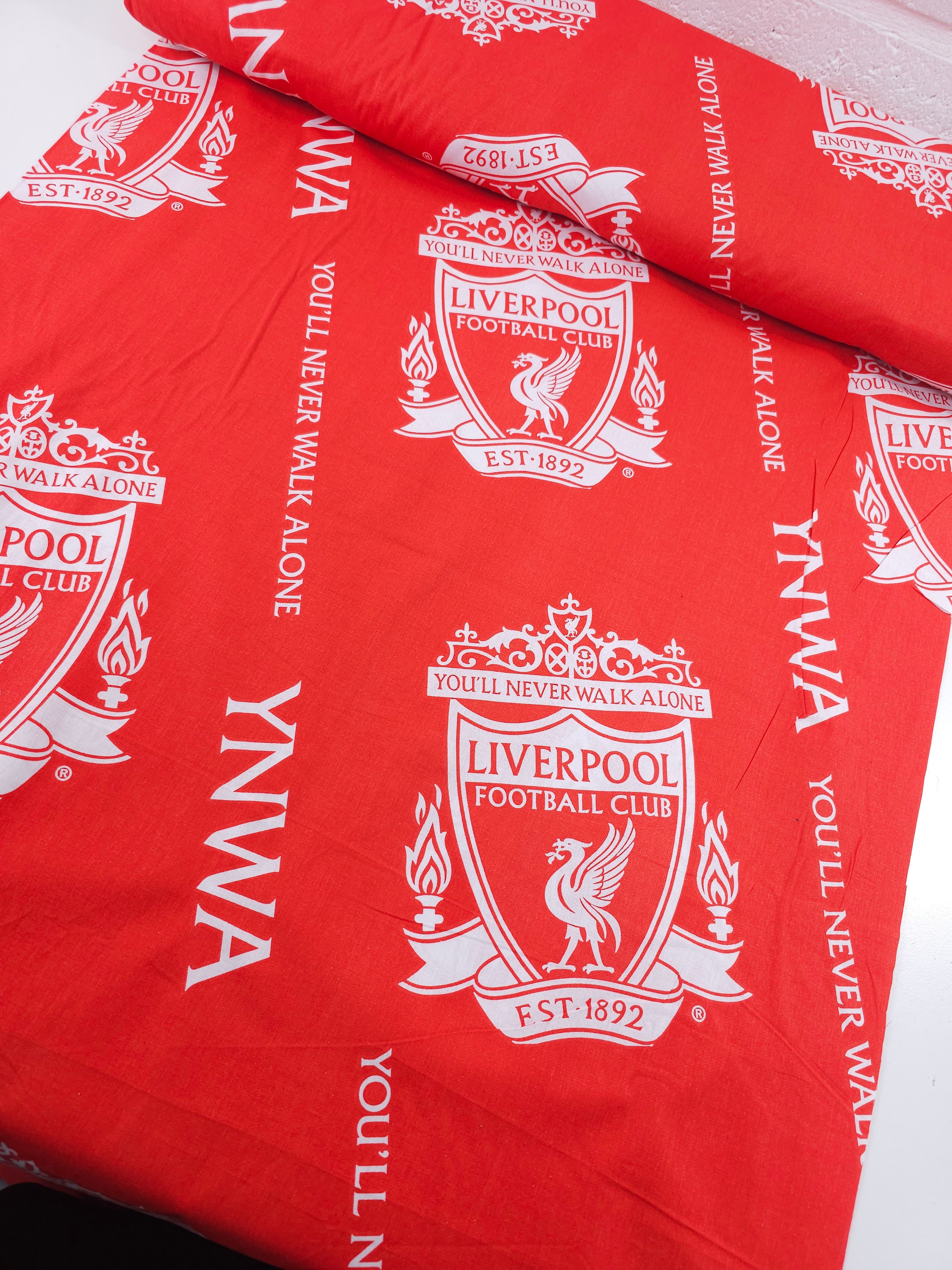 Liverpool FC YNWA 100% Cotton Football Fabric 49"
