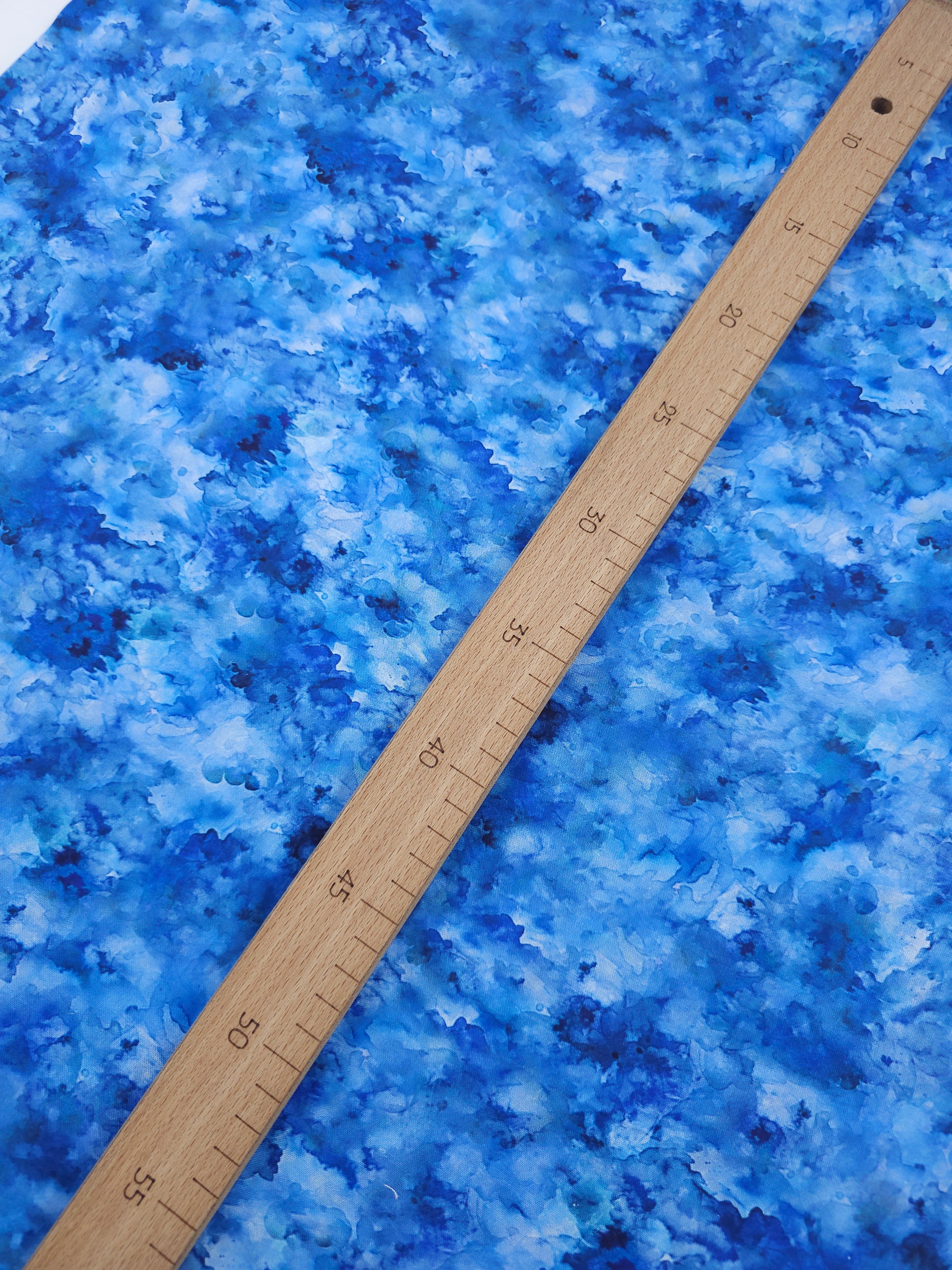 Blue Iris Watercolour 100% Cotton
