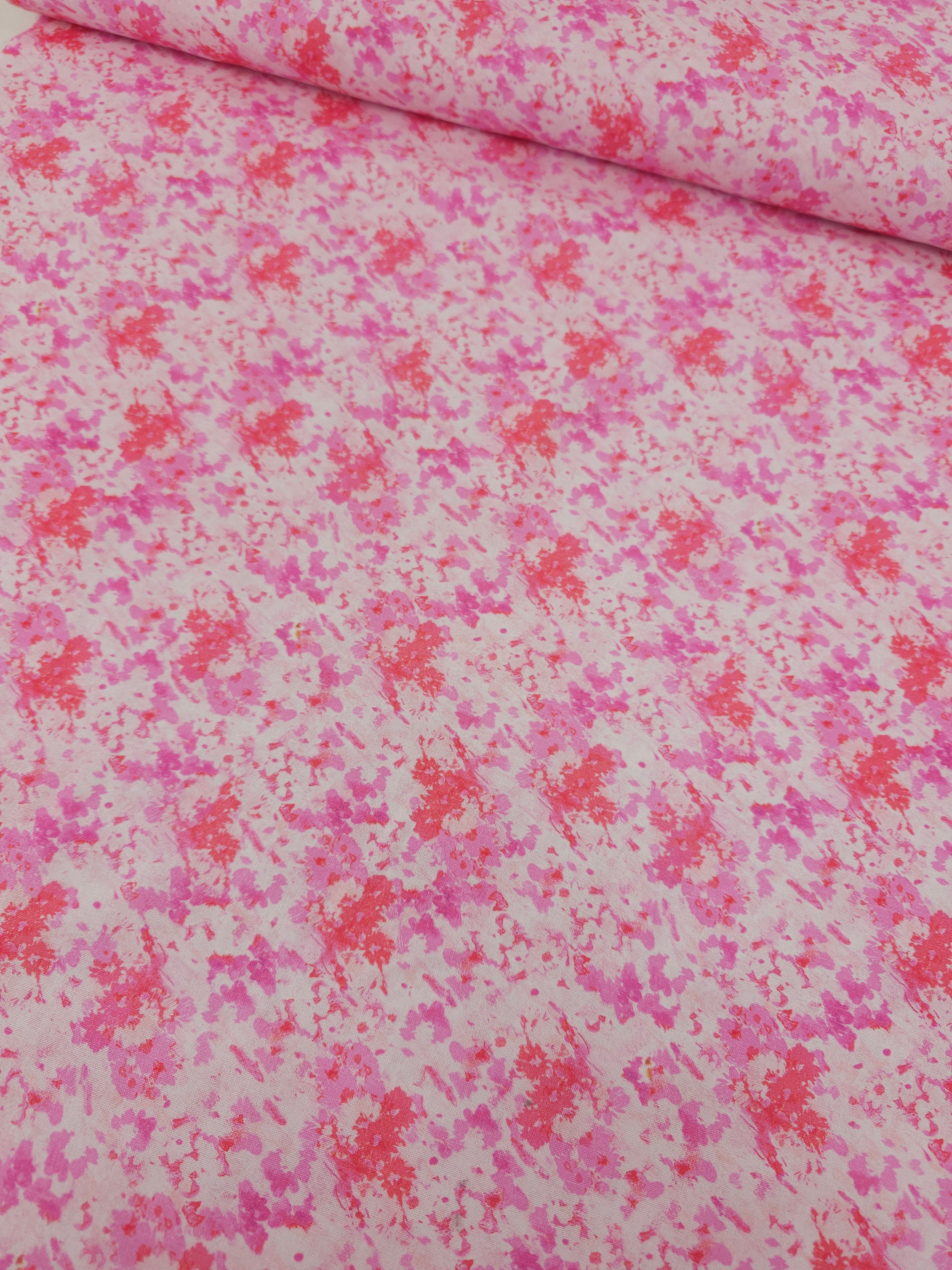 Pink/Peach Abstract Sands 100% Cotton
