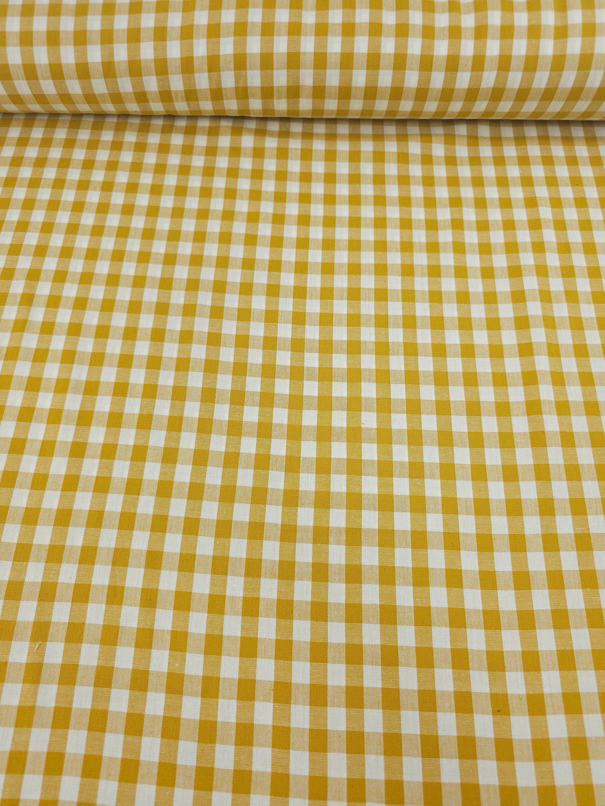 Marigold Gingham 100% Cotton 55"