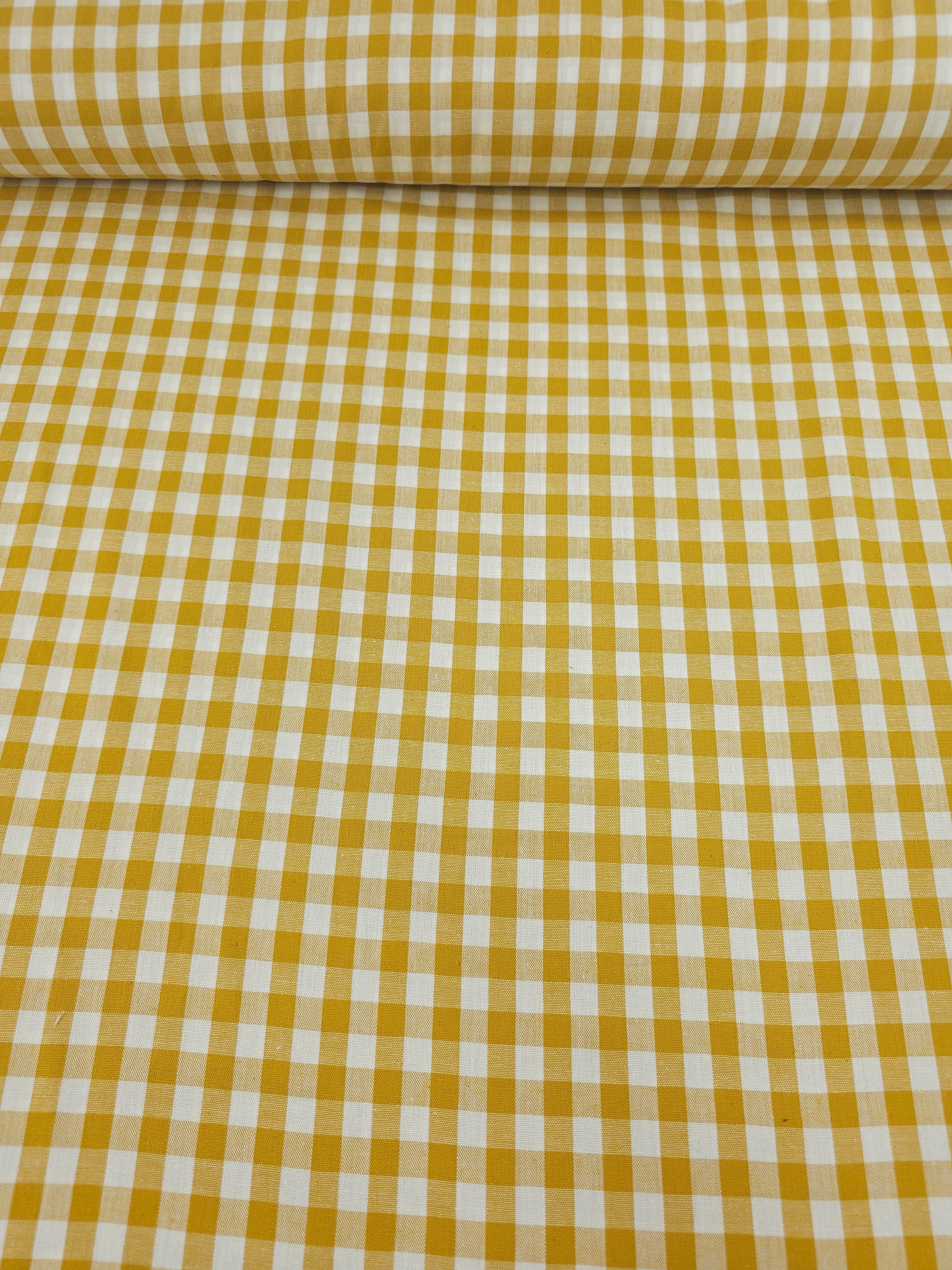 Marigold Gingham 100% Cotton 55"